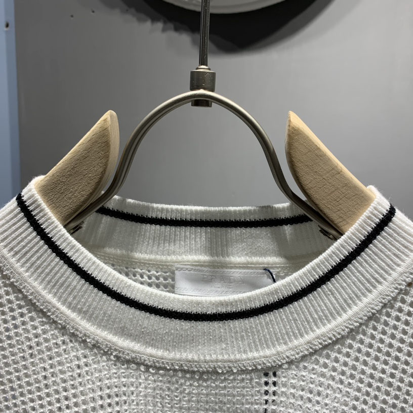 Prada Silk And Cotton Crew-neck Sweater - DesignerGu