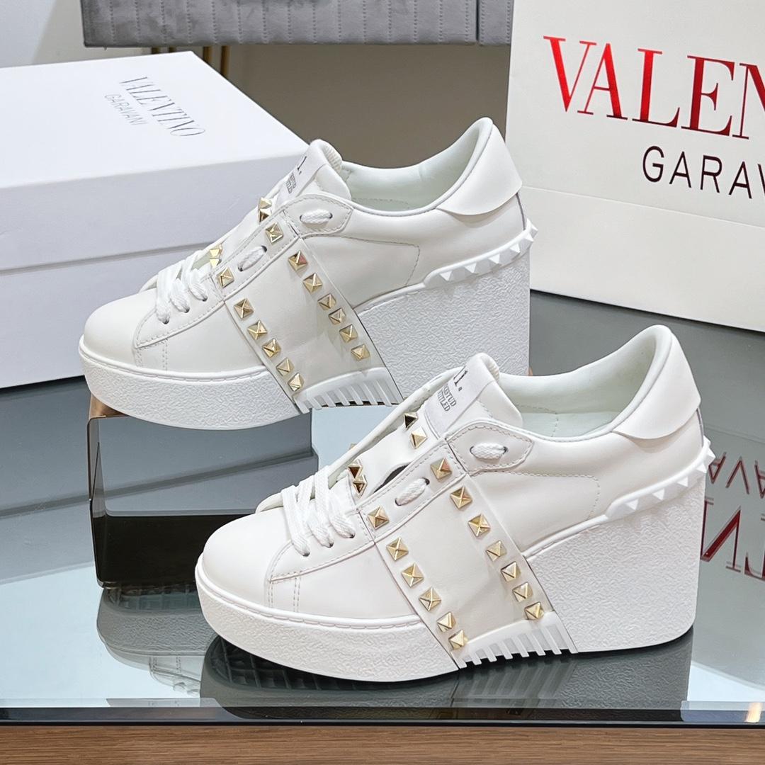 Valenti Open Disco Wedge Sneaker In Calfskin  85mm - DesignerGu