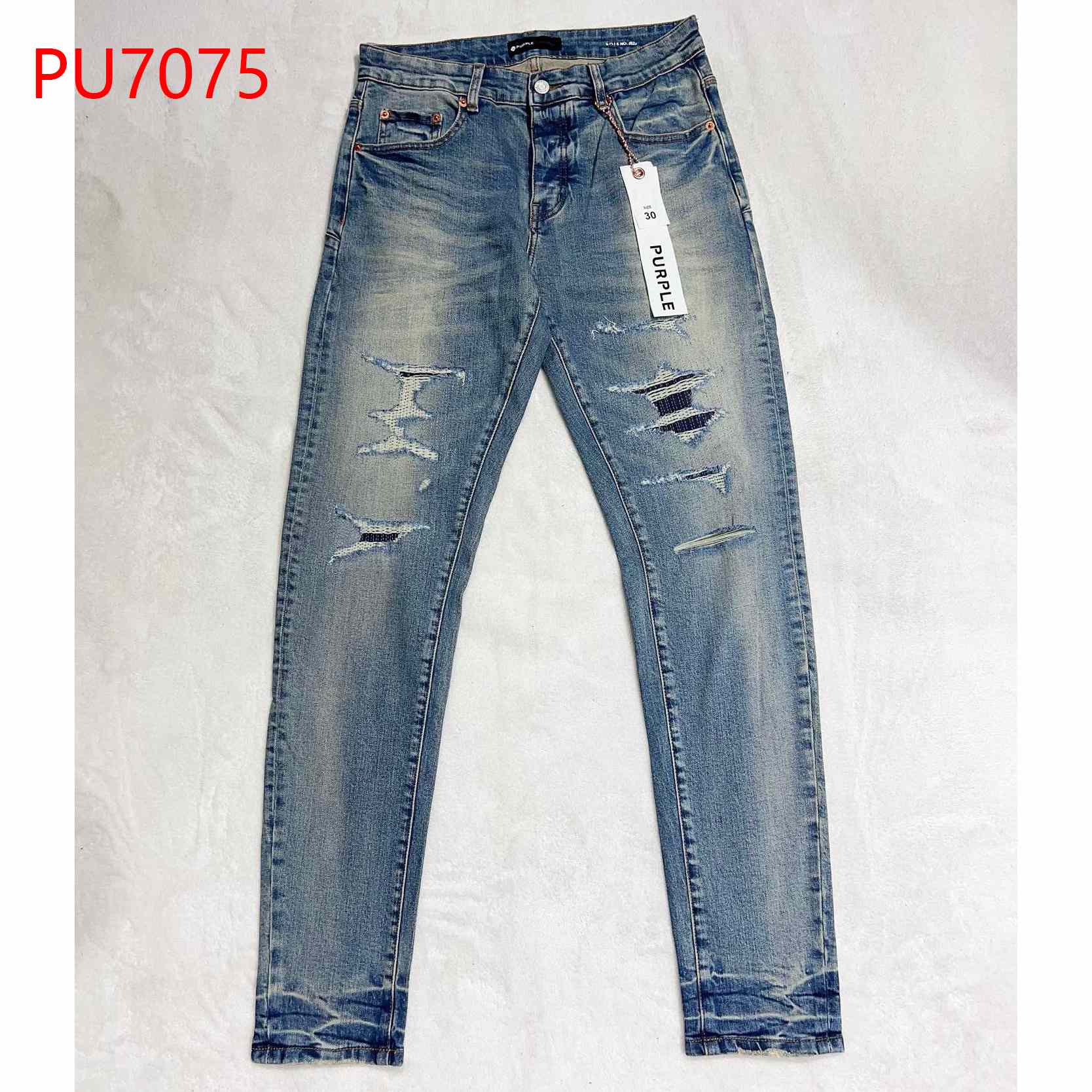 Purple-Brand Slim-fit Jeans   PU7075 - DesignerGu