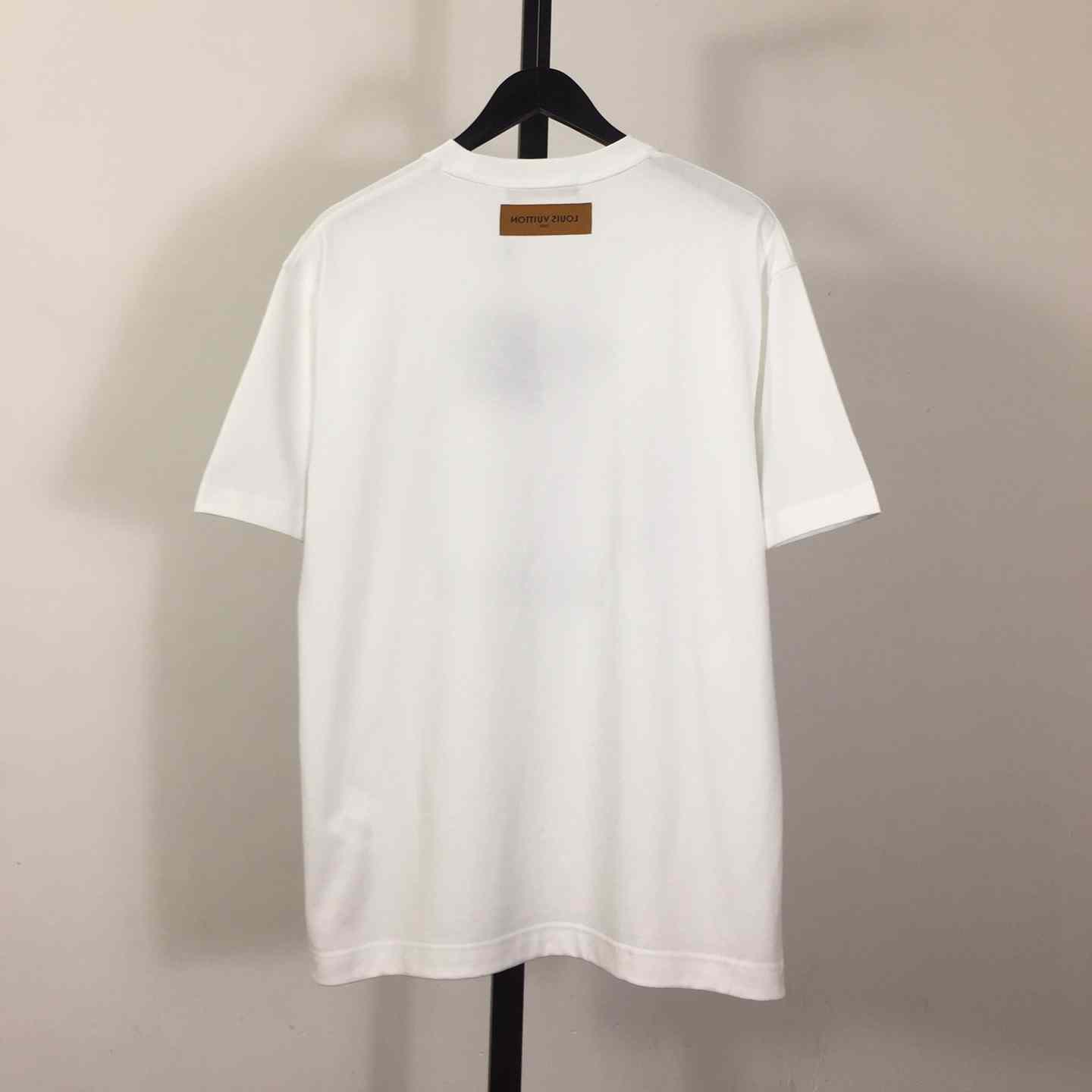 Louis Vuitton Embroidered Signature Cotton T-Shirt   - DesignerGu