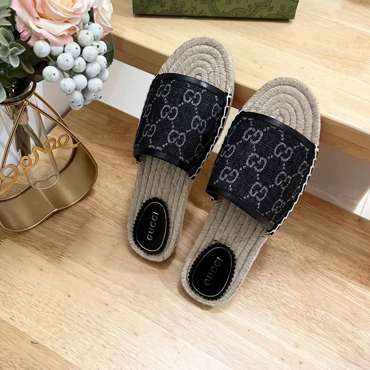 Gucci Women's Slide Espadrille  - DesignerGu