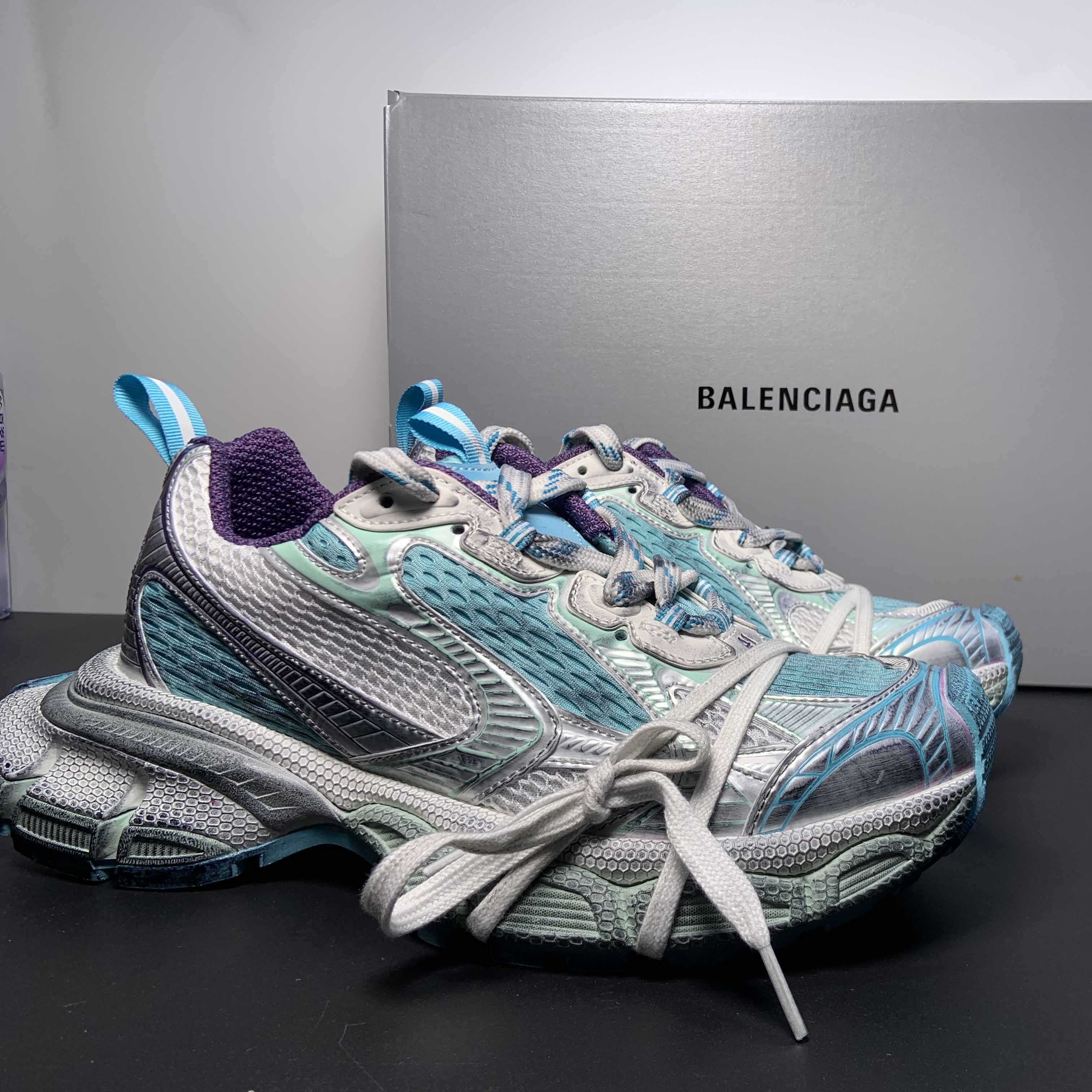 Balenciaga 3XL Sneaker In Light Blue/White/Purple  - DesignerGu