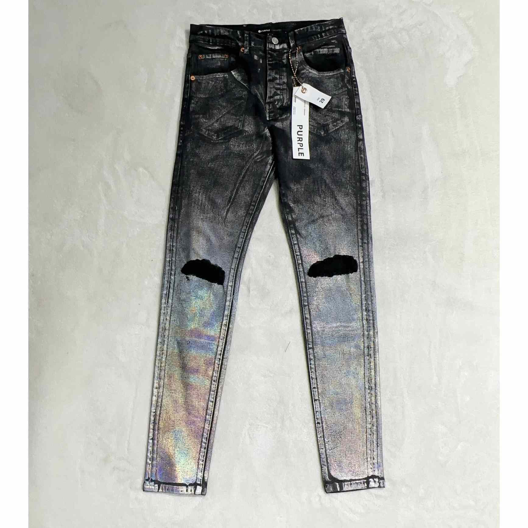 Purple-Brand Slim-fit Jeans      - DesignerGu