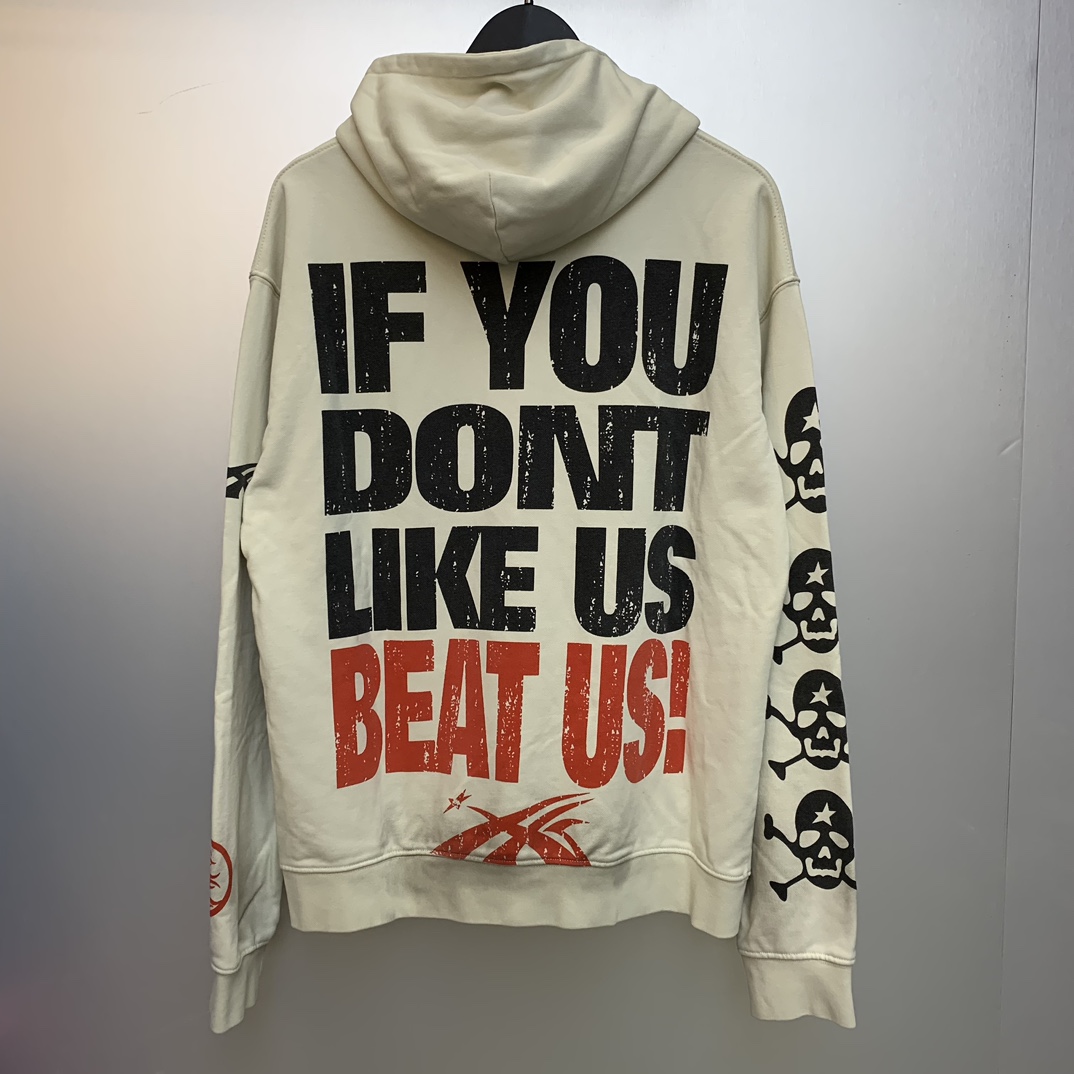 Hellstar If You Dont Like Us Beat Us Hoodie - DesignerGu