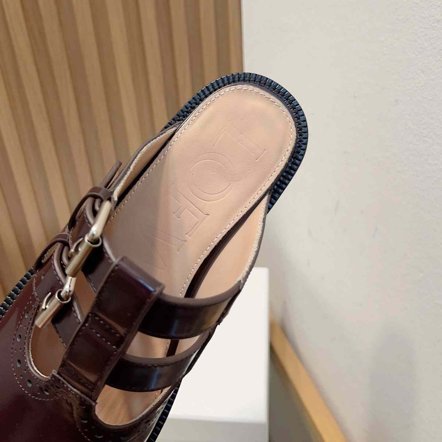 Loewe Campo Mary Jane Mule In Calfskin - DesignerGu