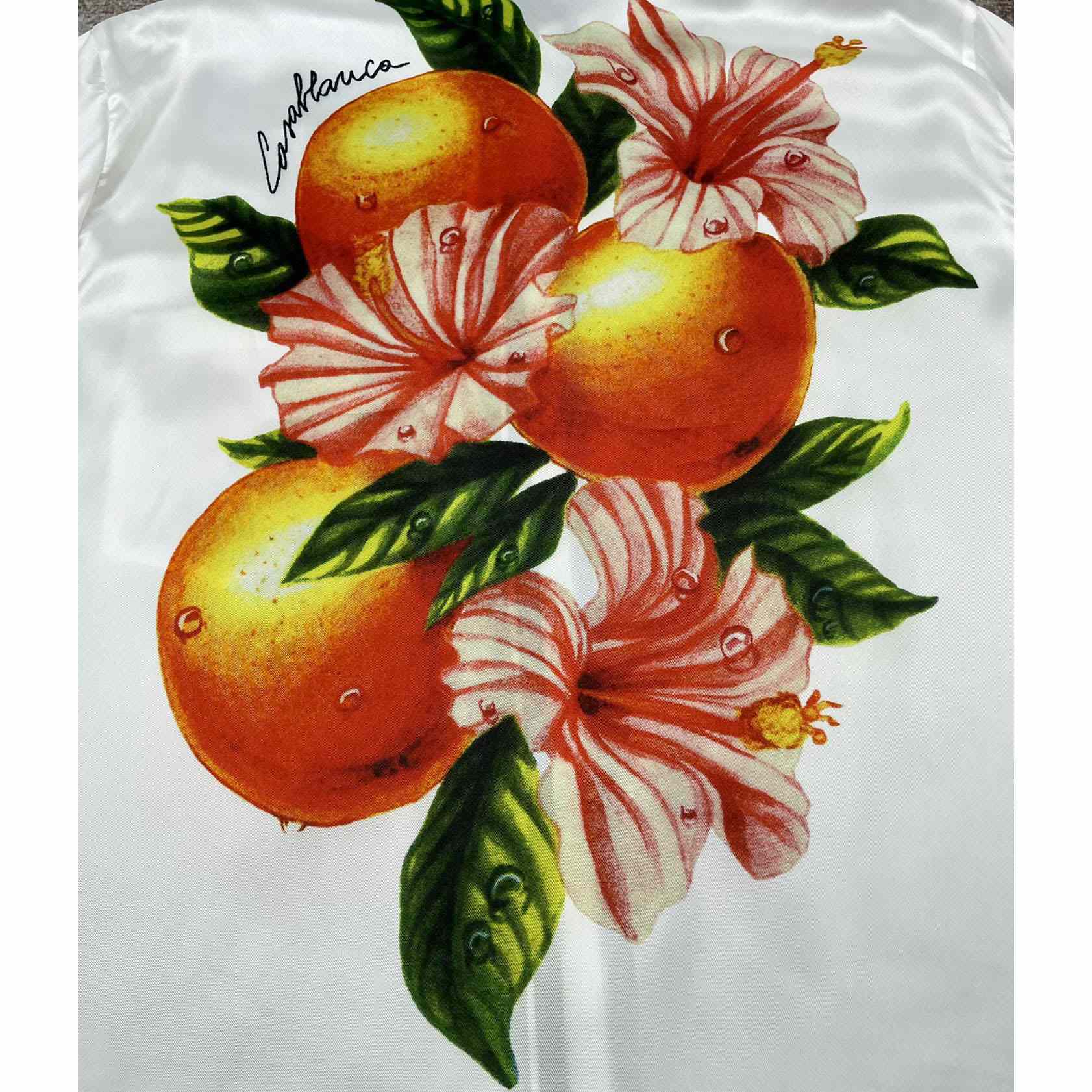 Casablanca Oranges L’amour En Fleur Silk Shirt   CA3461 - DesignerGu