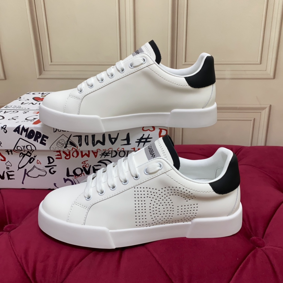 Dolce & Gabbana Calfskin Portofino sneakers   - DesignerGu