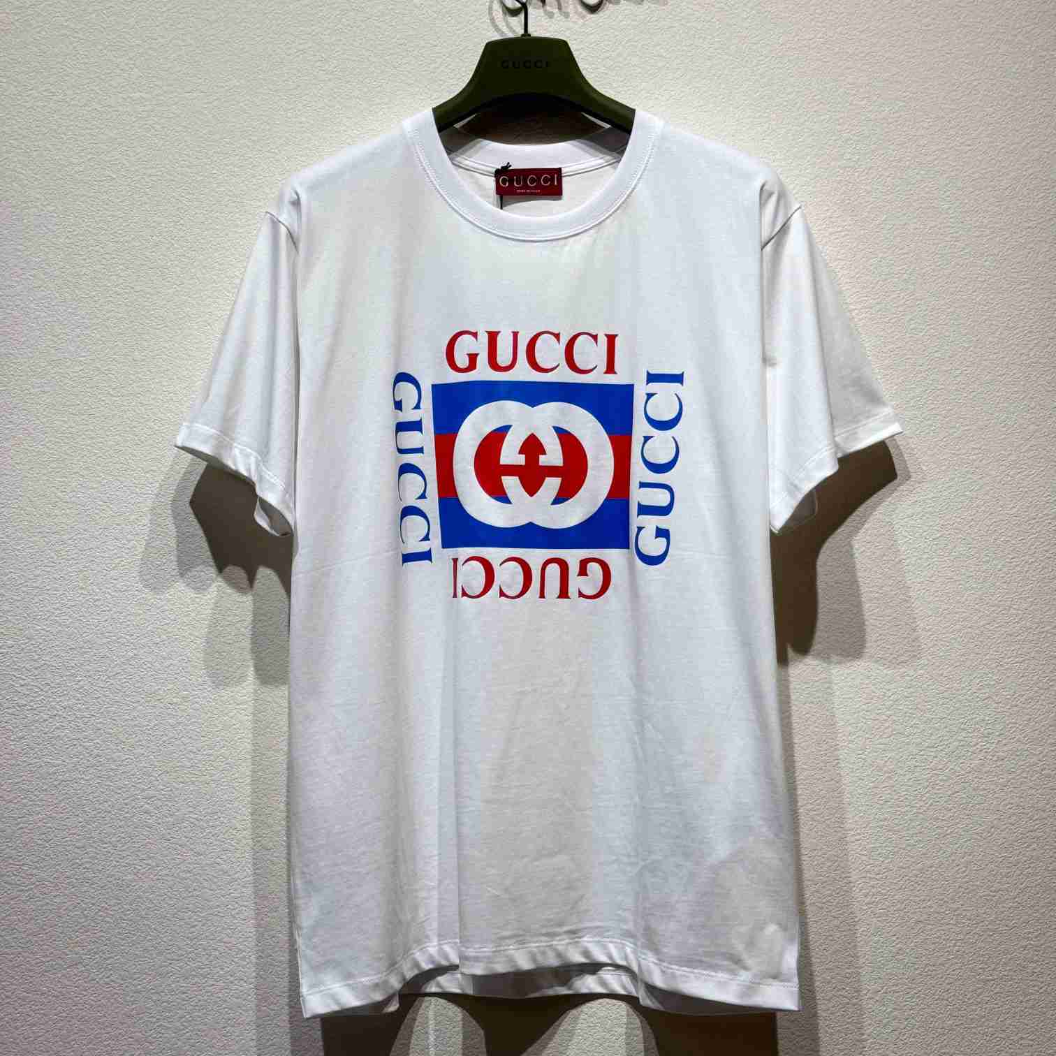 Gucci Cotton Jersey T-shirt With Gucci Print - DesignerGu