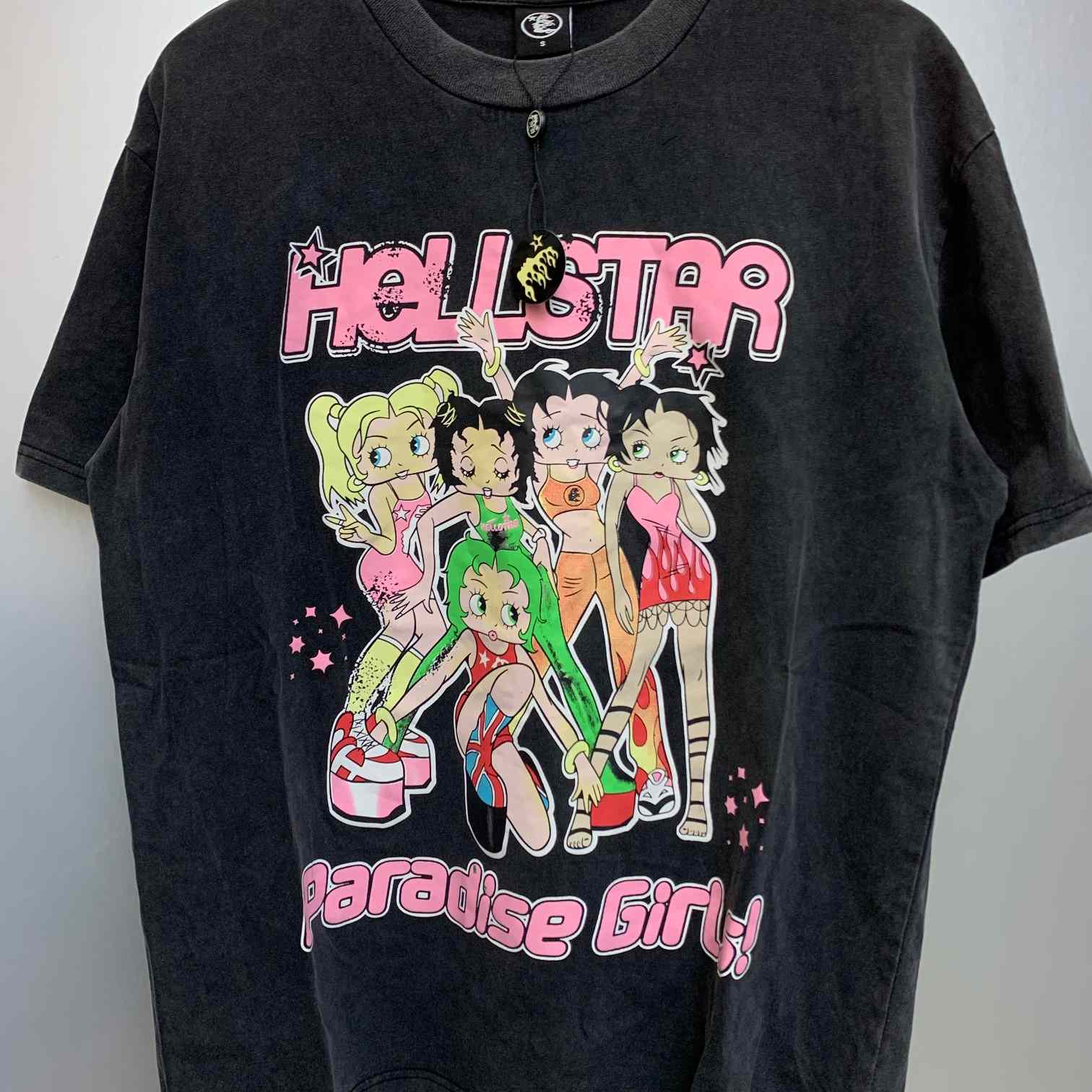 Hellstar Betty Boop Print T-shirt  - DesignerGu