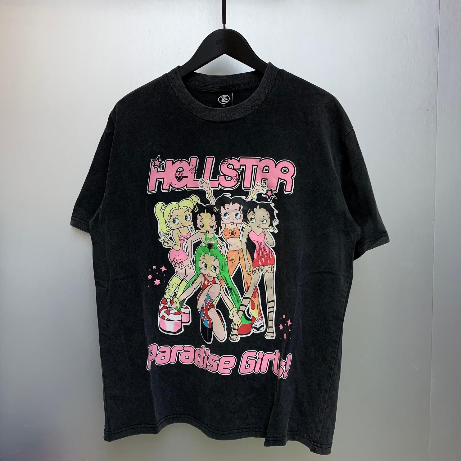 Hellstar Betty Boop Print T-shirt  - DesignerGu