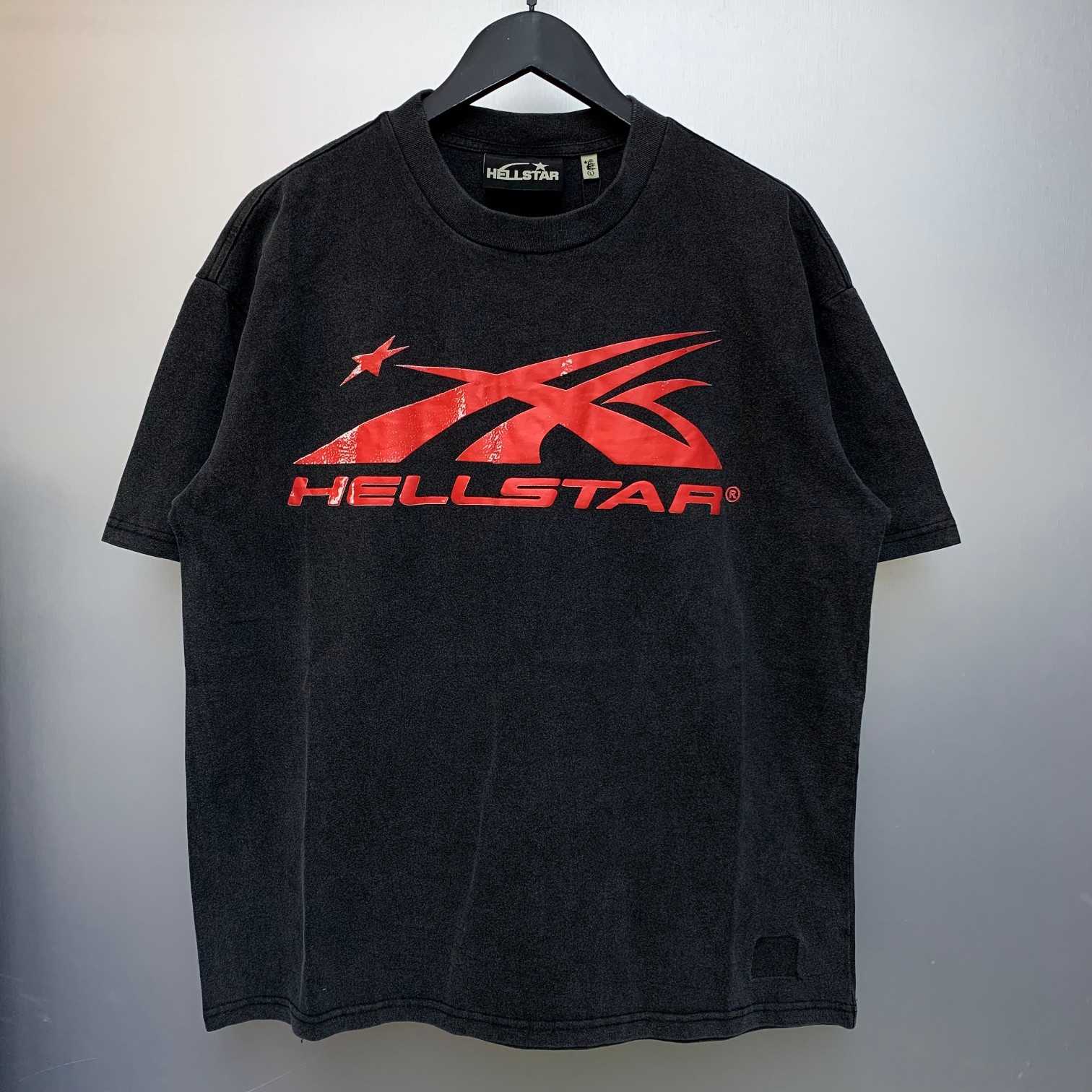 Hellstar Sport Logo Gel T-shirt In Vintage Black( - DesignerGu