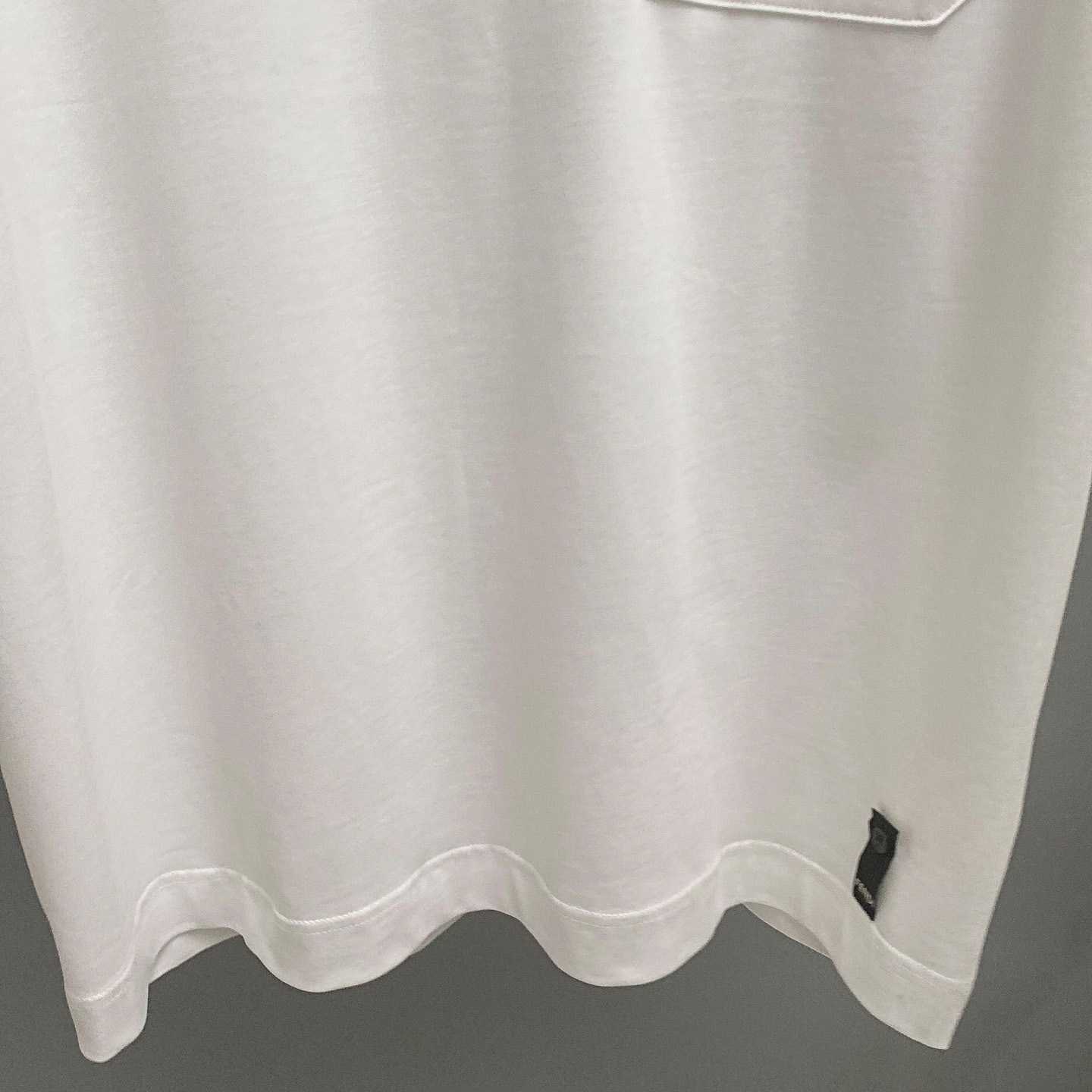 Fendi White lack Cotton T-shirt - DesignerGu