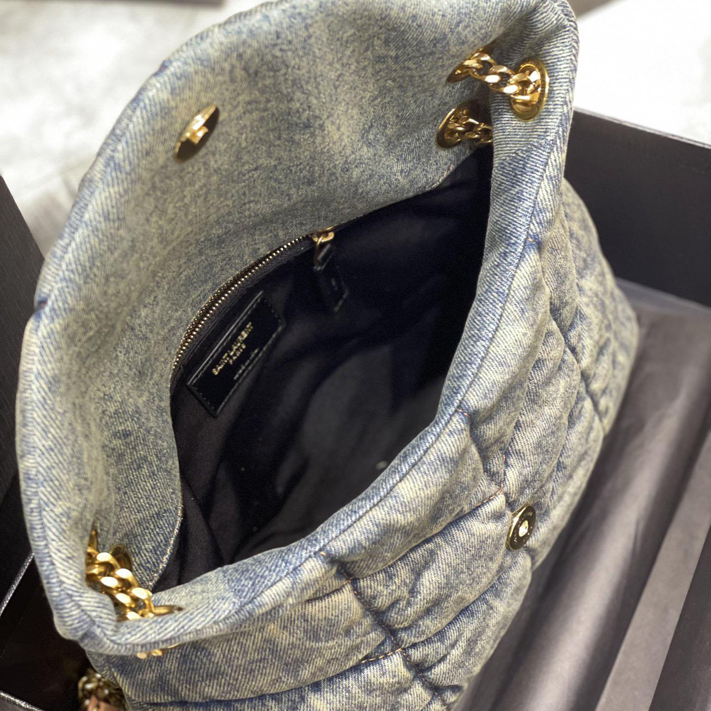 Saint Laurent Puffer Toy In Denim （29×17×11cm） - DesignerGu