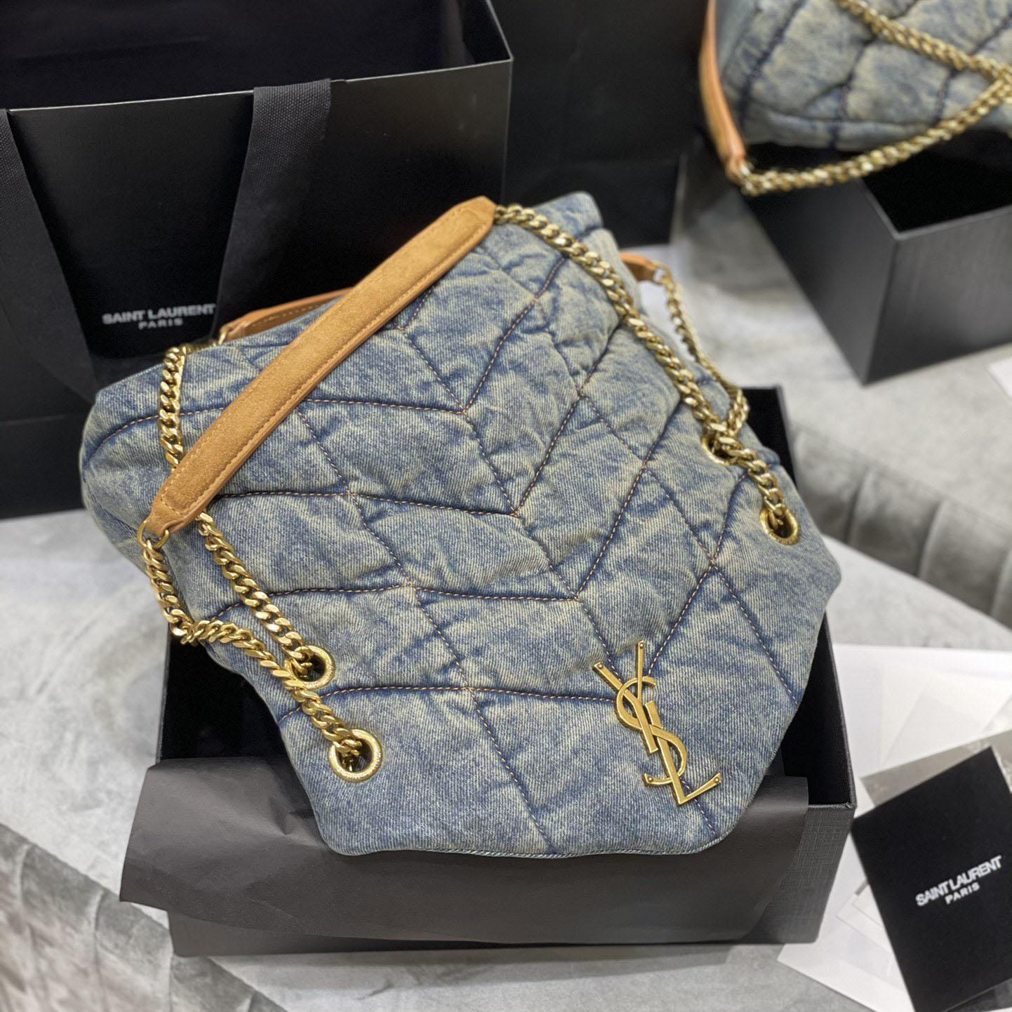 Saint Laurent Puffer Toy In Denim （29×17×11cm） - DesignerGu