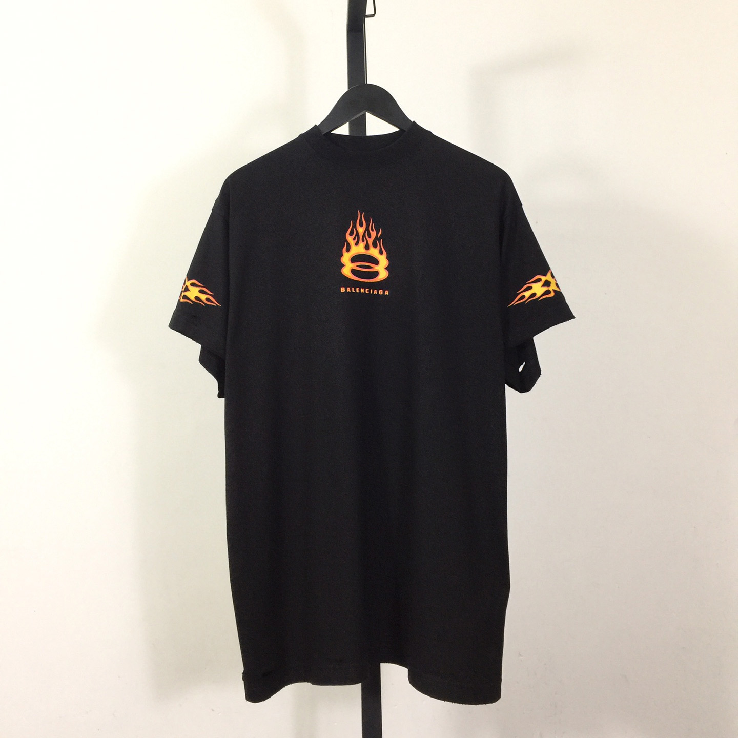 Balenciaga Burning Unity T-Shirt Oversized In Black - DesignerGu