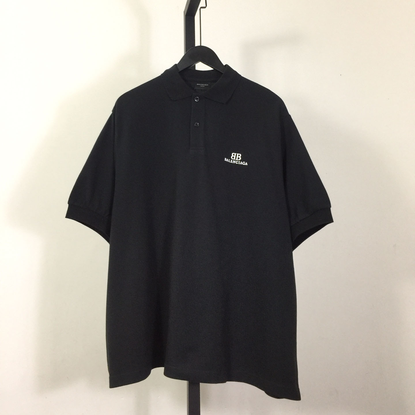 Balenciaga BB Classic Balenciaga Polo Shirt Oversized In Black - DesignerGu