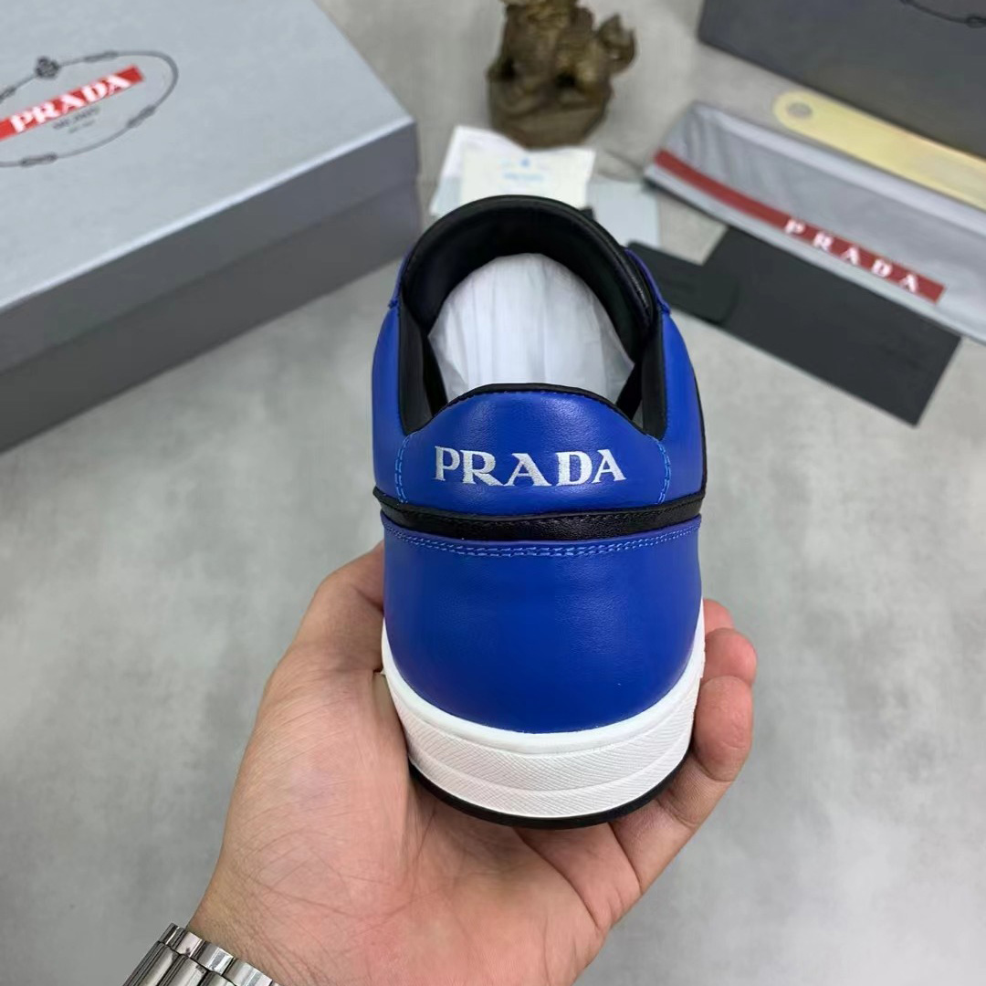 Prada Downtown Leather Sneakers - DesignerGu