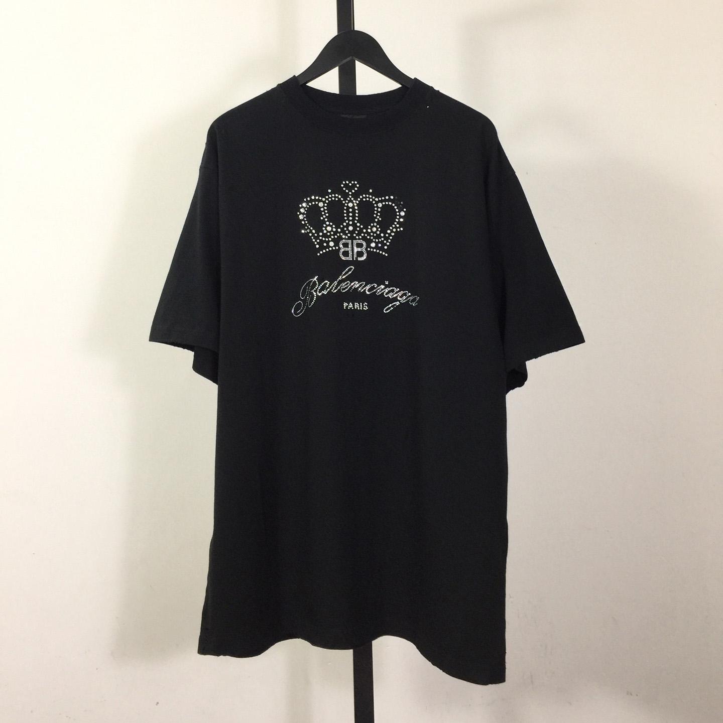 Balenciaga BB Motel T-Shirt Medium Fit In Black - DesignerGu