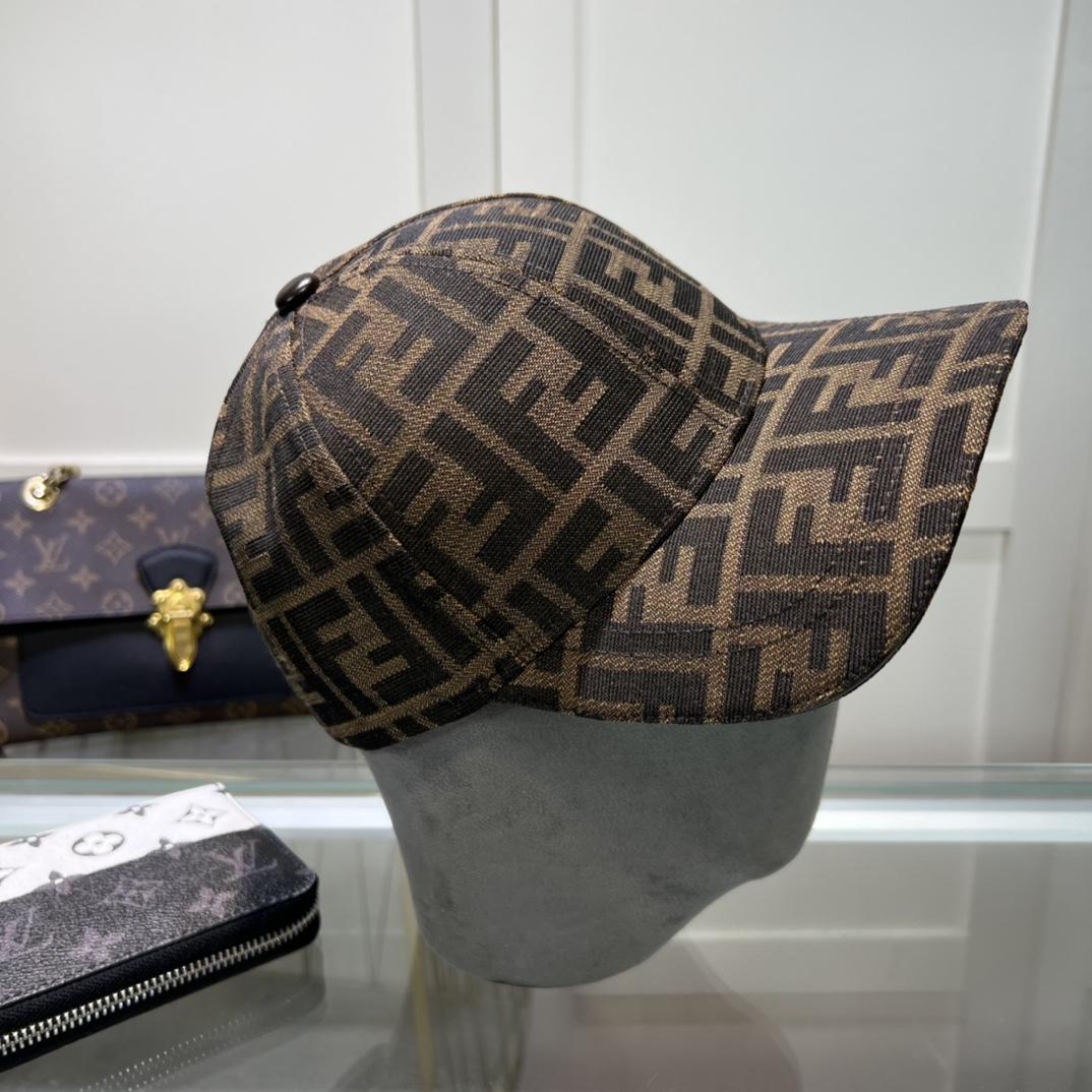 Fendi FF  Logo Baseball Cap - DesignerGu