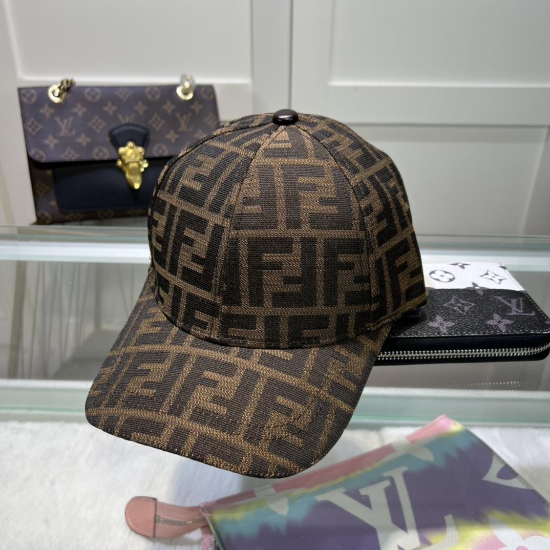 Fendi FF  Logo Baseball Cap - DesignerGu