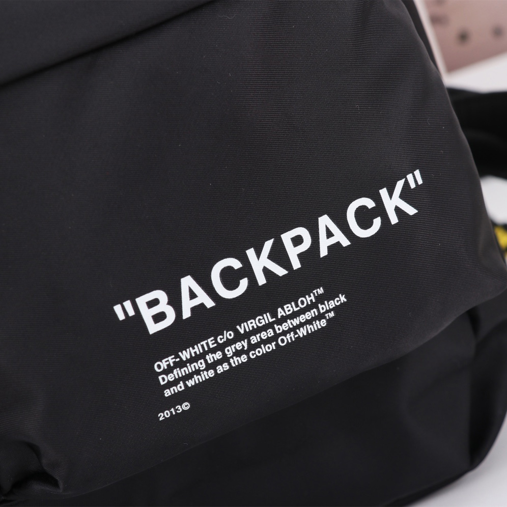 Off White Quote Nylon Backpack  （31×13×47.5cm） - DesignerGu