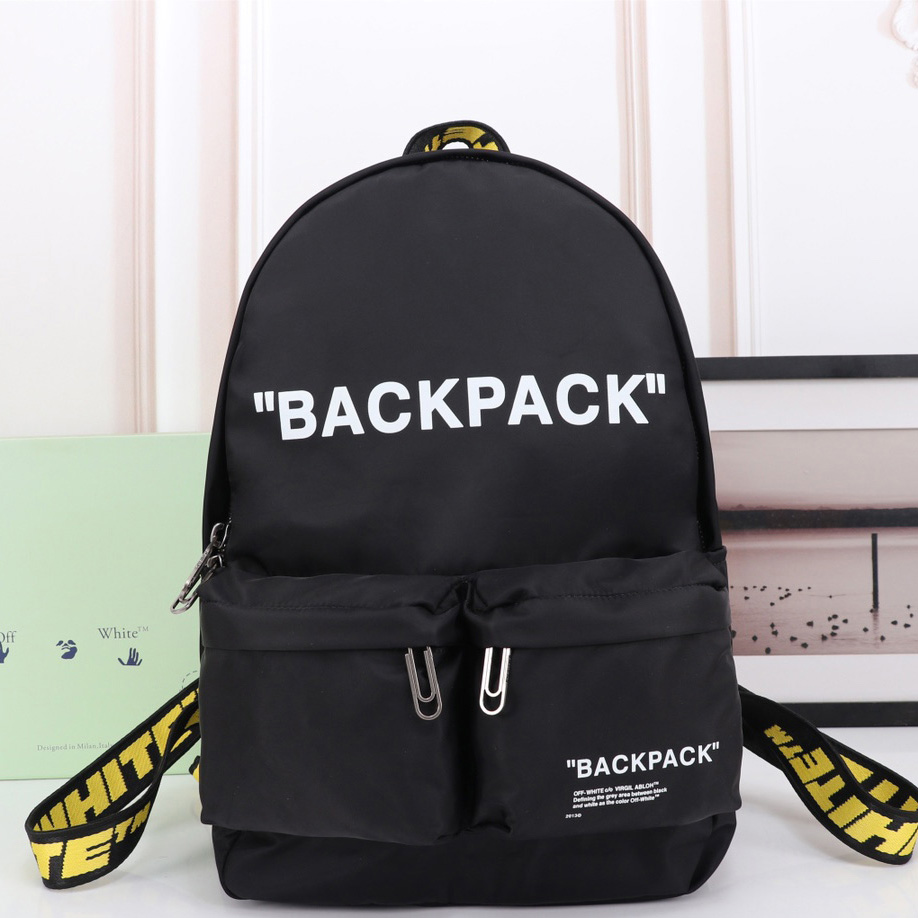 Off White Quote Nylon Backpack  （31×13×47.5cm） - DesignerGu