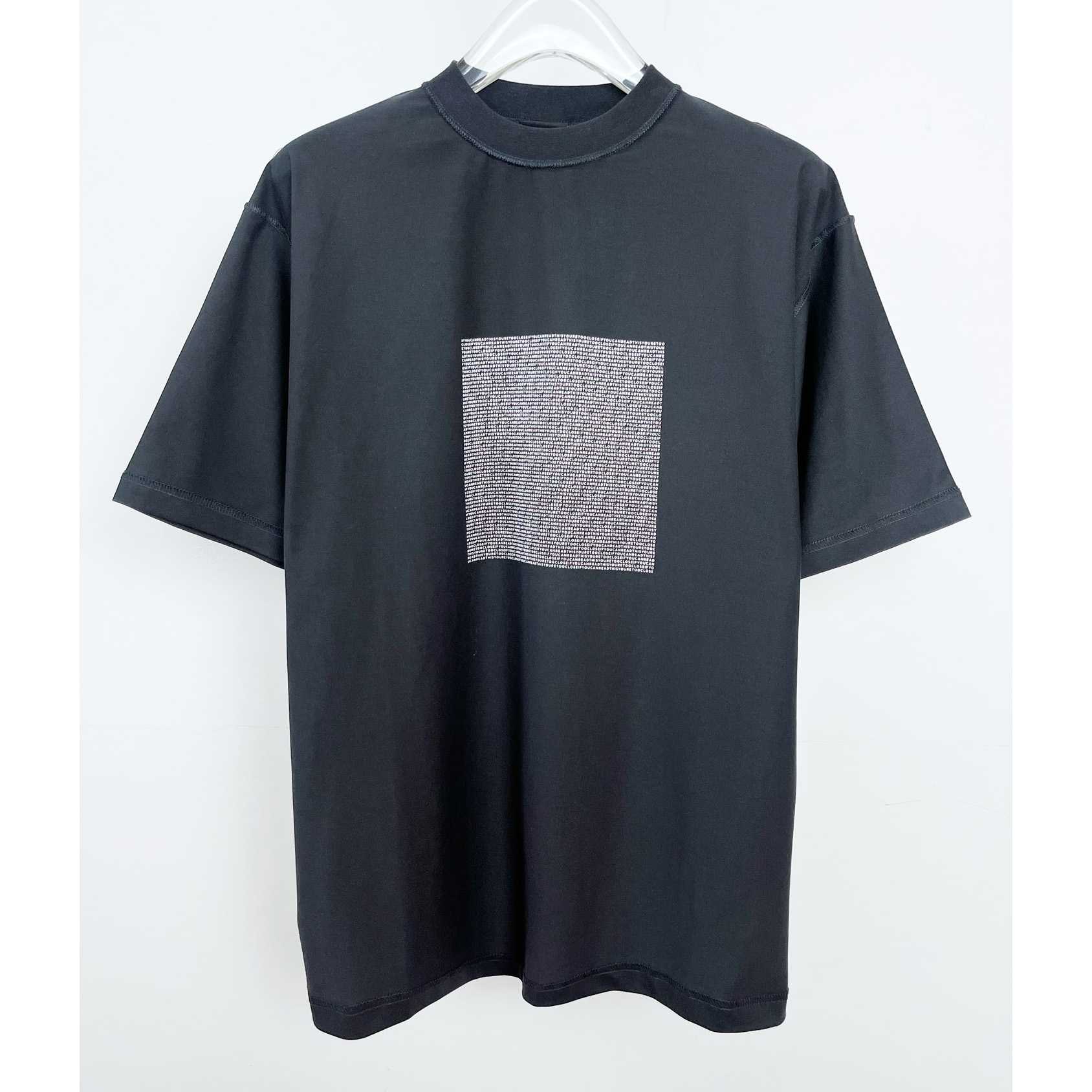 Balenciaga Text Block Inside-Out T-Shirt Oversized In Black - DesignerGu