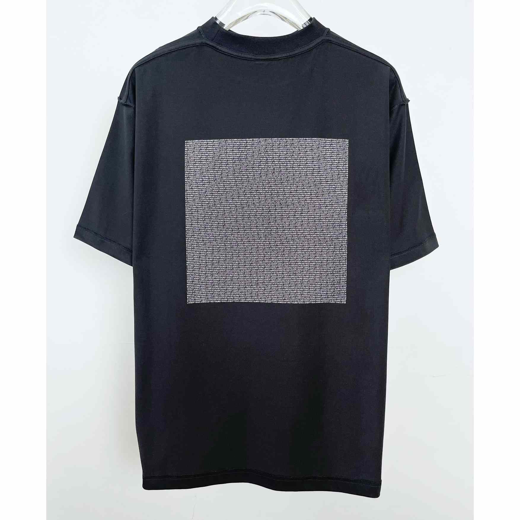 Balenciaga Text Block Inside-Out T-Shirt Oversized In Black - DesignerGu