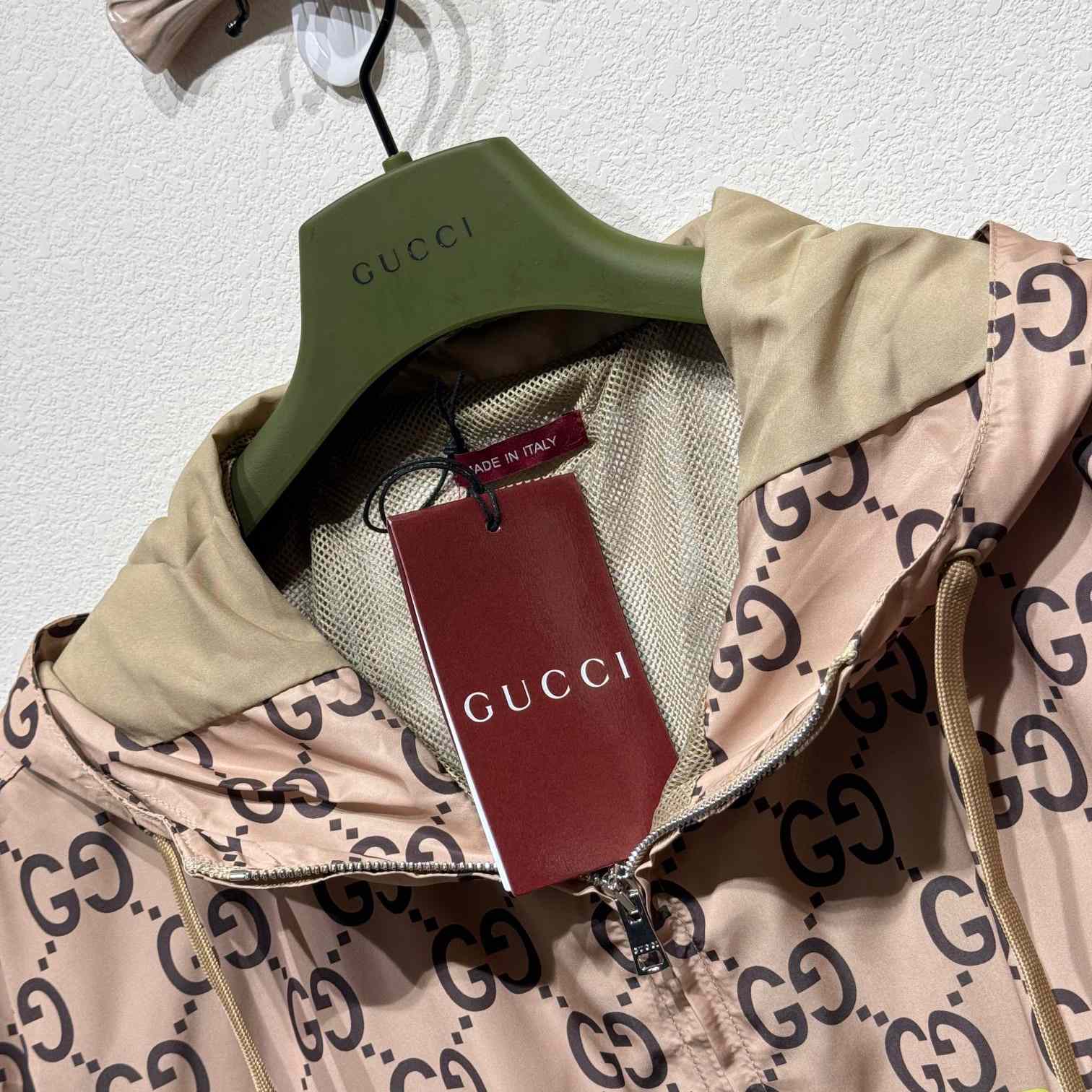 Gucci Light Nylon GG Print Hooded Jacket - DesignerGu