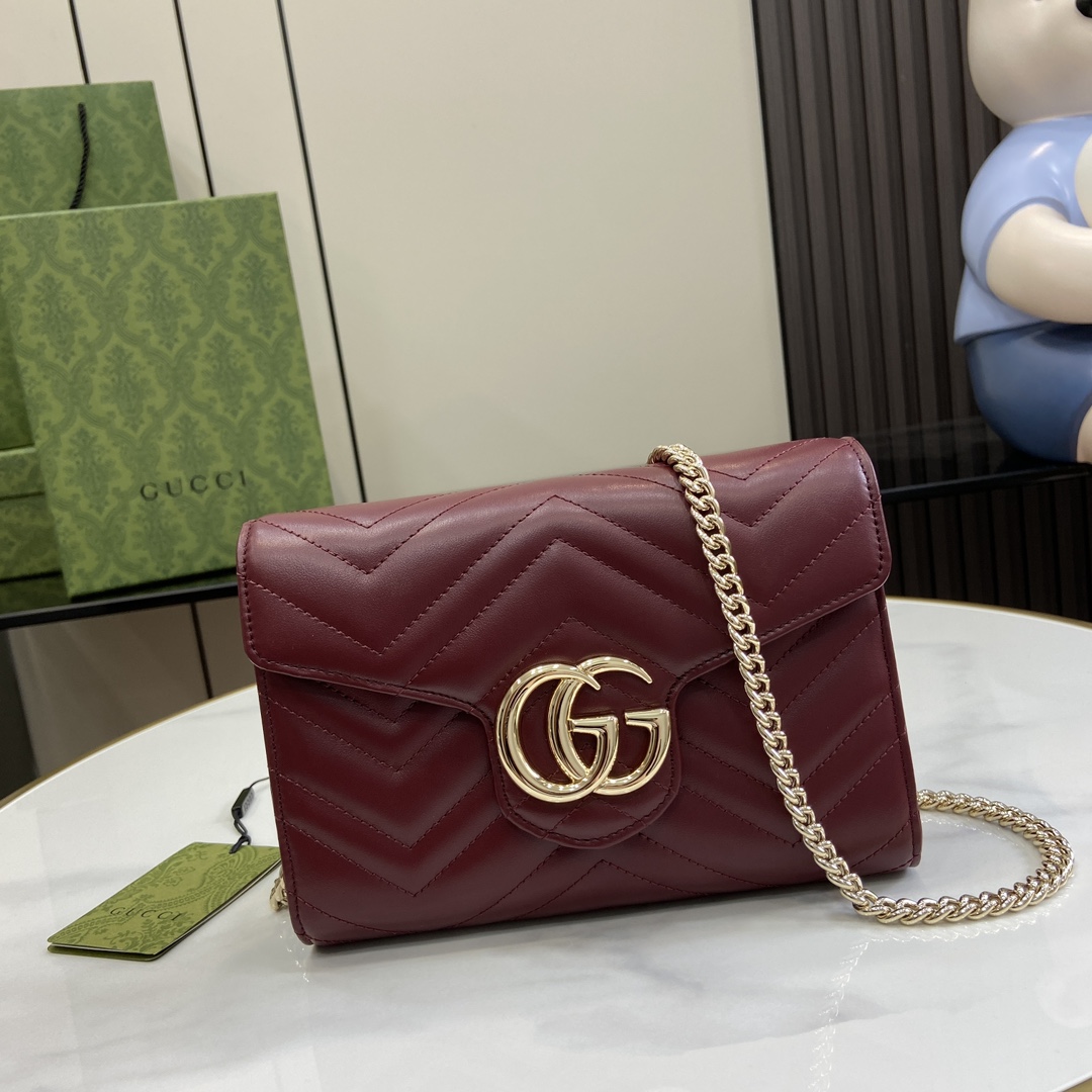 Gucci GG Marmont Super Mini Bag(20-13-6cm)   - DesignerGu