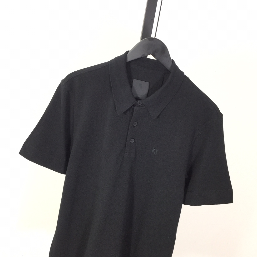 Givenchy Embroidered-monogram Cotton Polo Shirt - DesignerGu