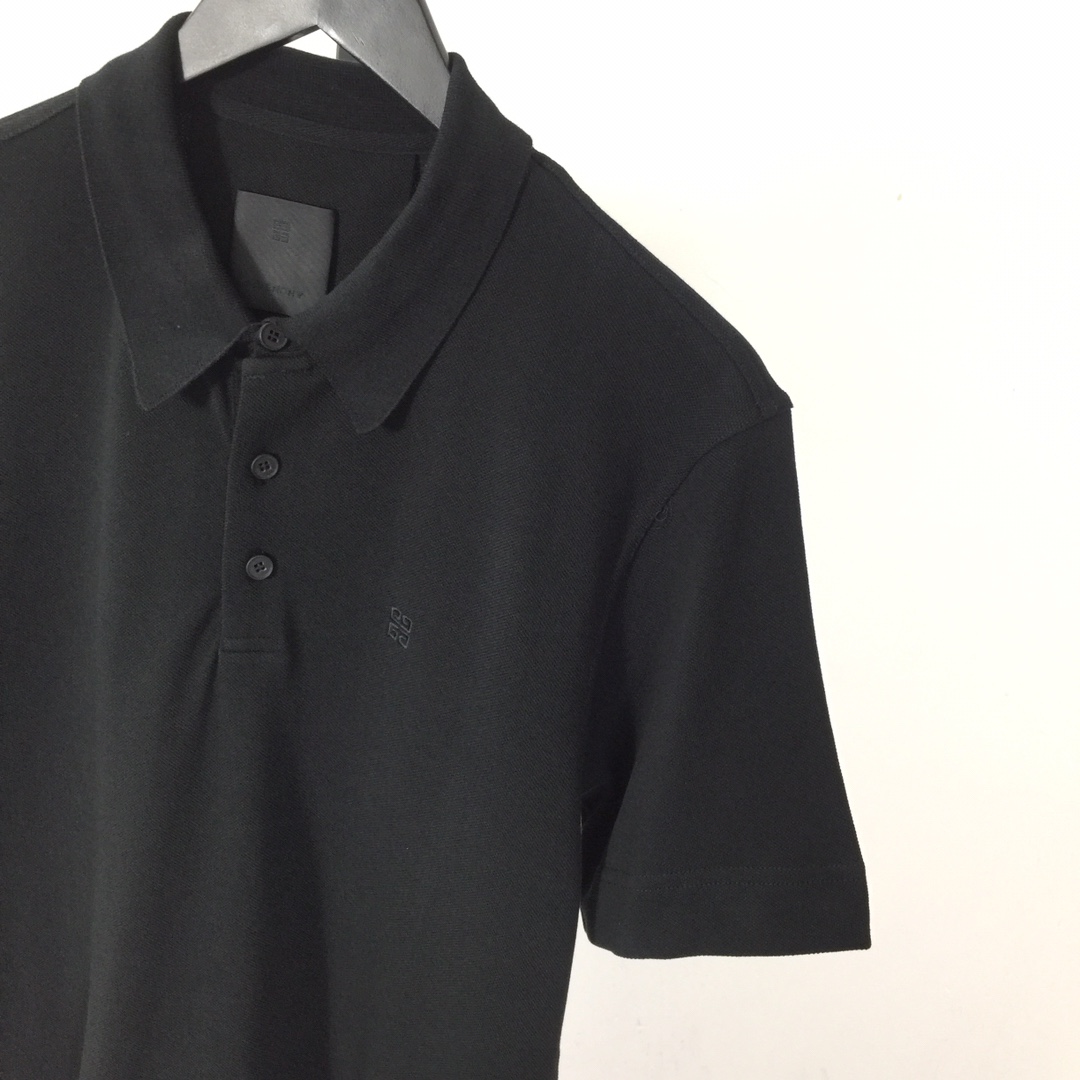 Givenchy Embroidered-monogram Cotton Polo Shirt - DesignerGu