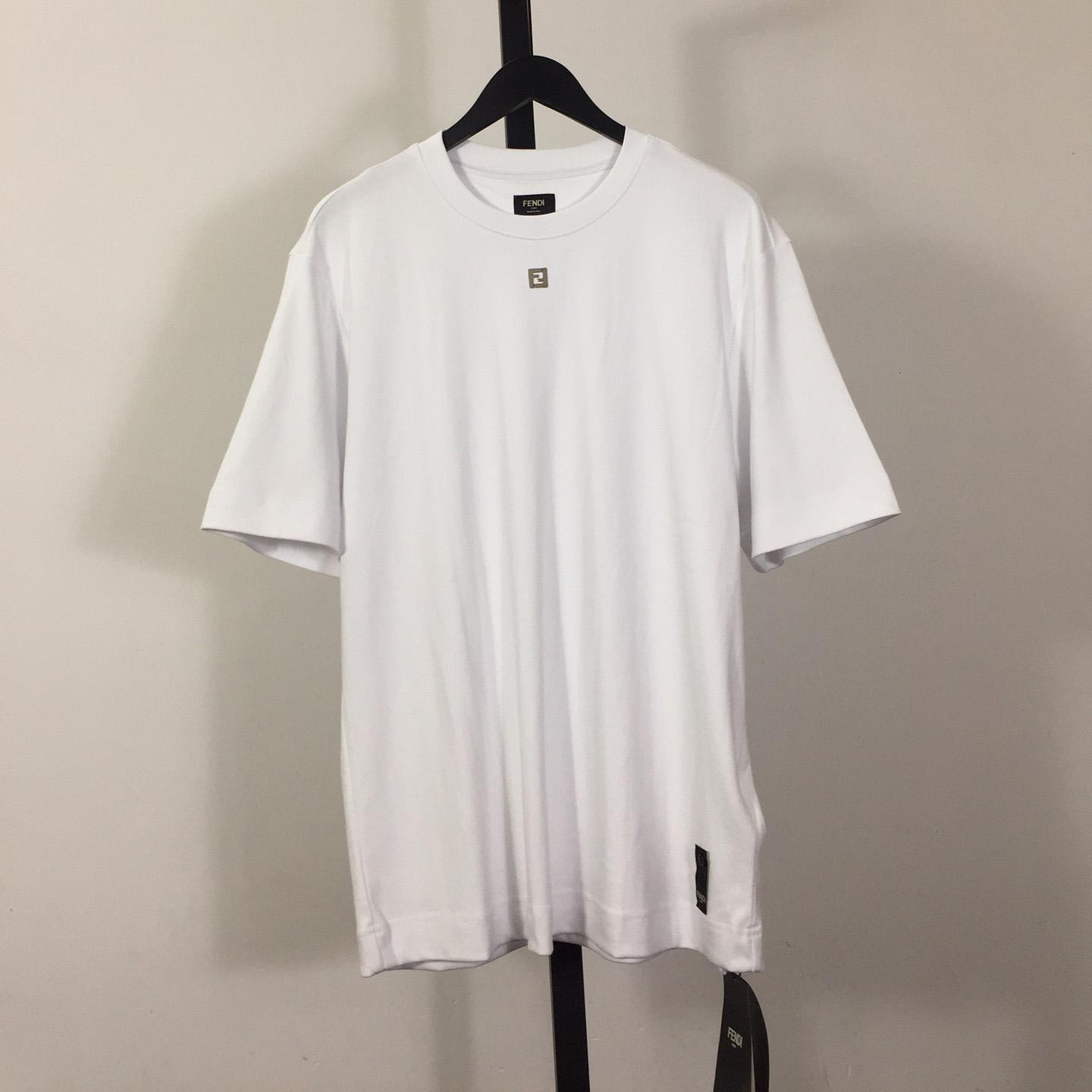 Fendi White Cotton T-shirt - DesignerGu