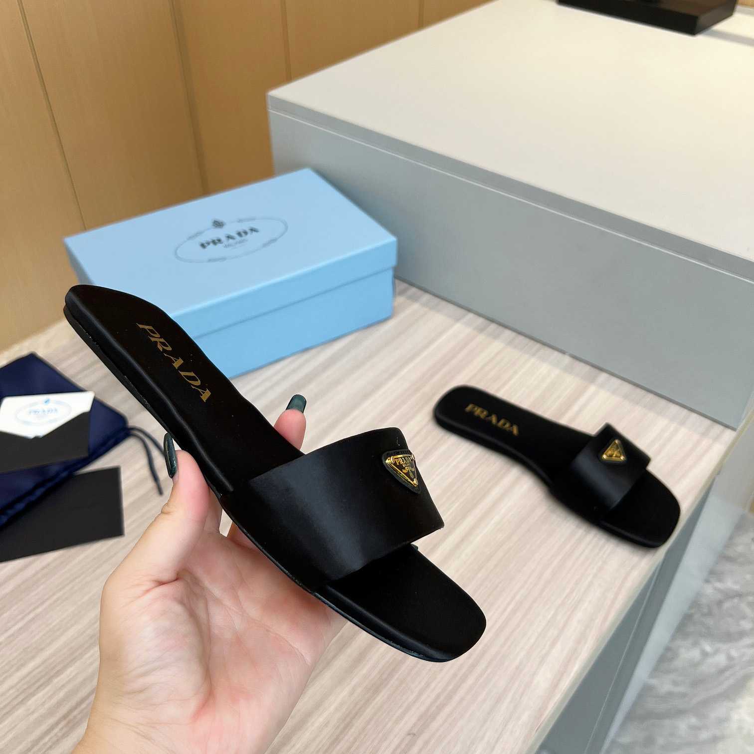 Prada Leather Slides - DesignerGu