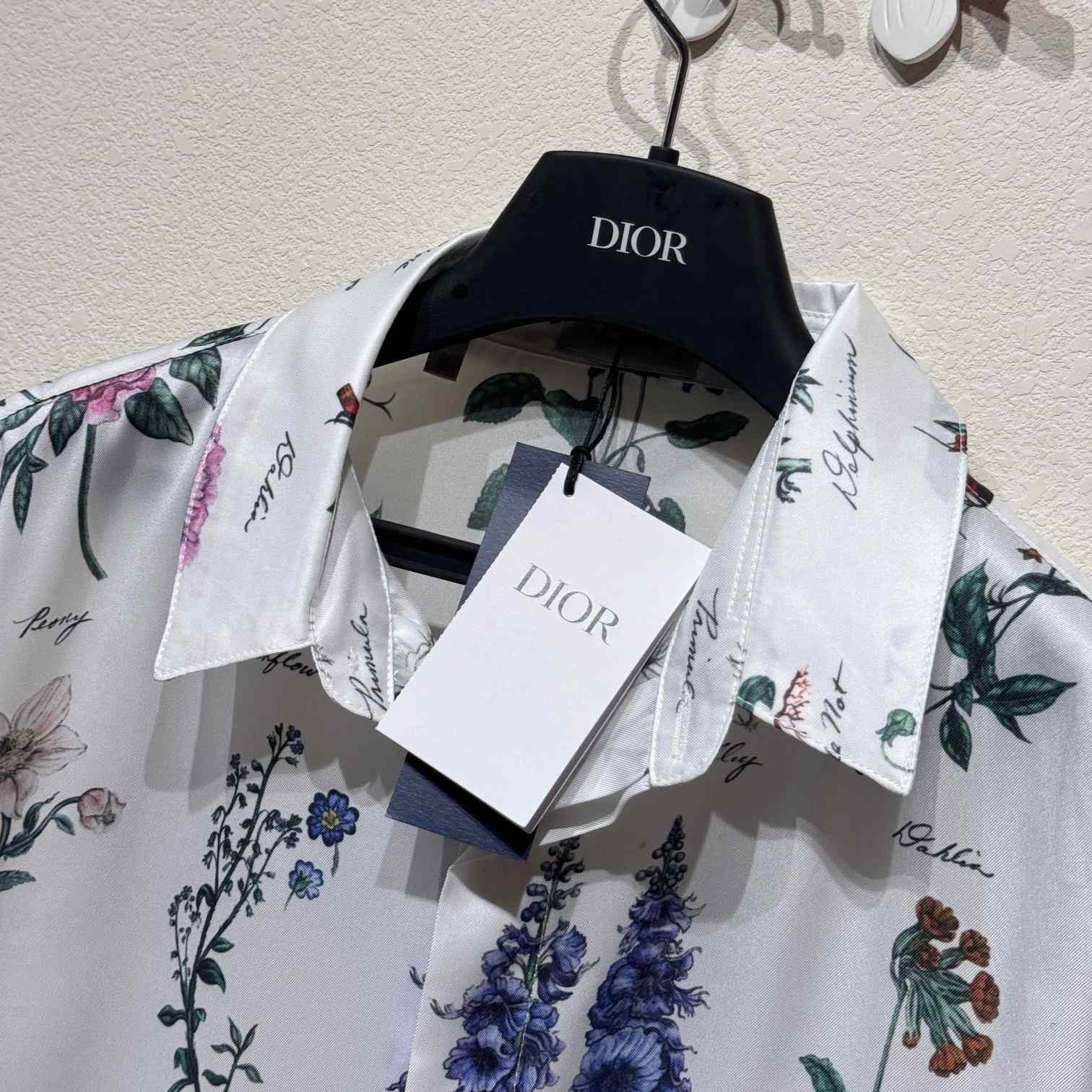 Dior Herbarium Illustration Short-Sleeved Shirt - DesignerGu