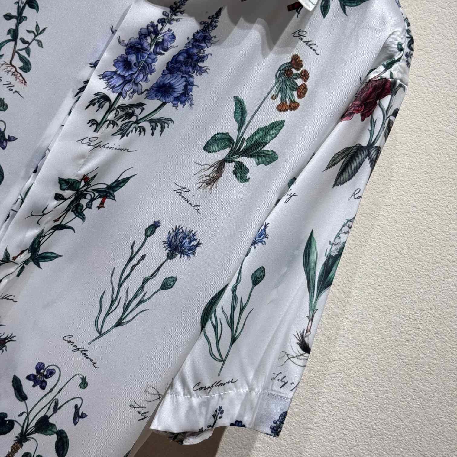 Dior Herbarium Illustration Short-Sleeved Shirt - DesignerGu