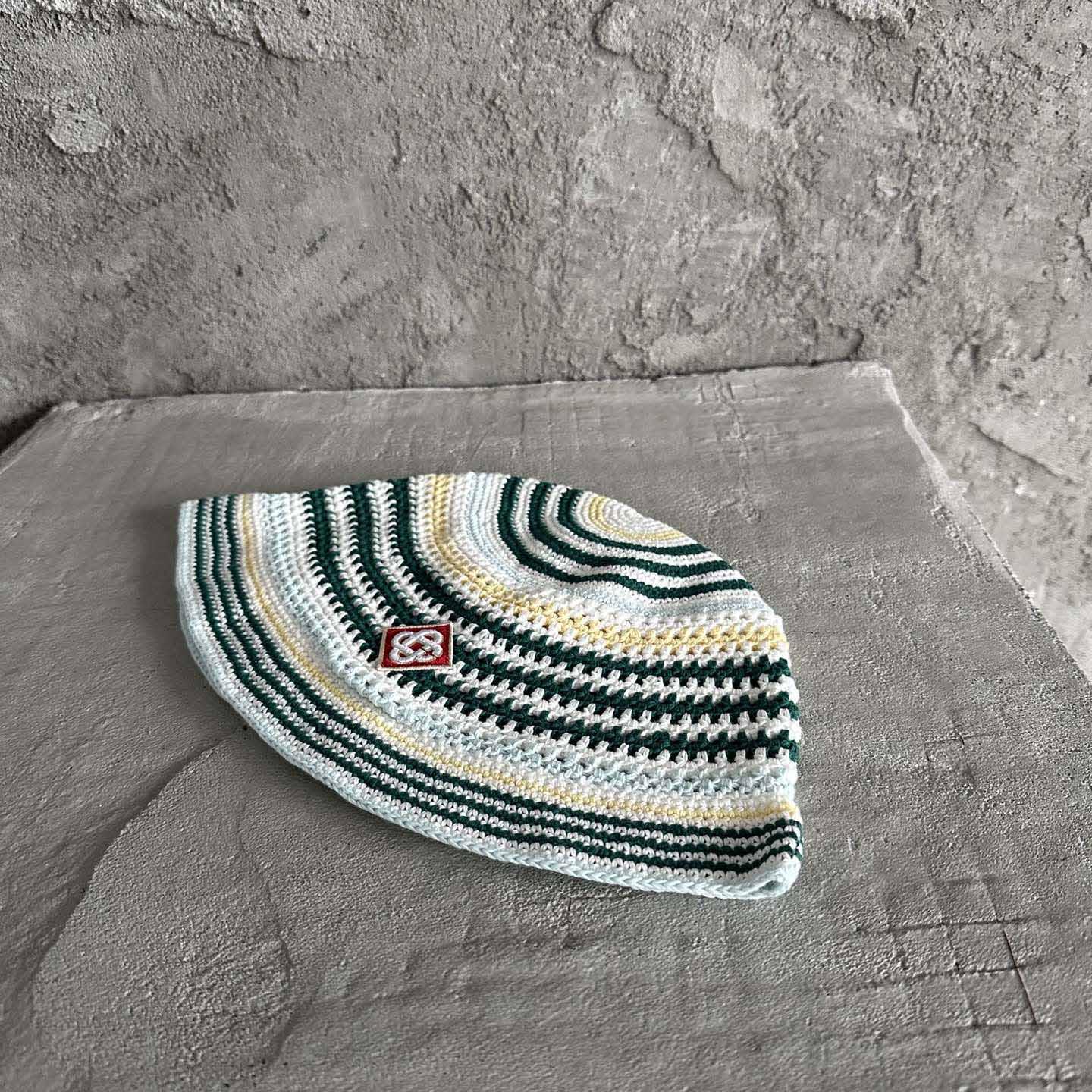 Casablanca Monogram-patch Crochet Bucket Hat - DesignerGu