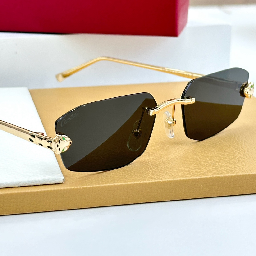 Cartier Geometric Frame Sunglasses   CT0474S  - DesignerGu