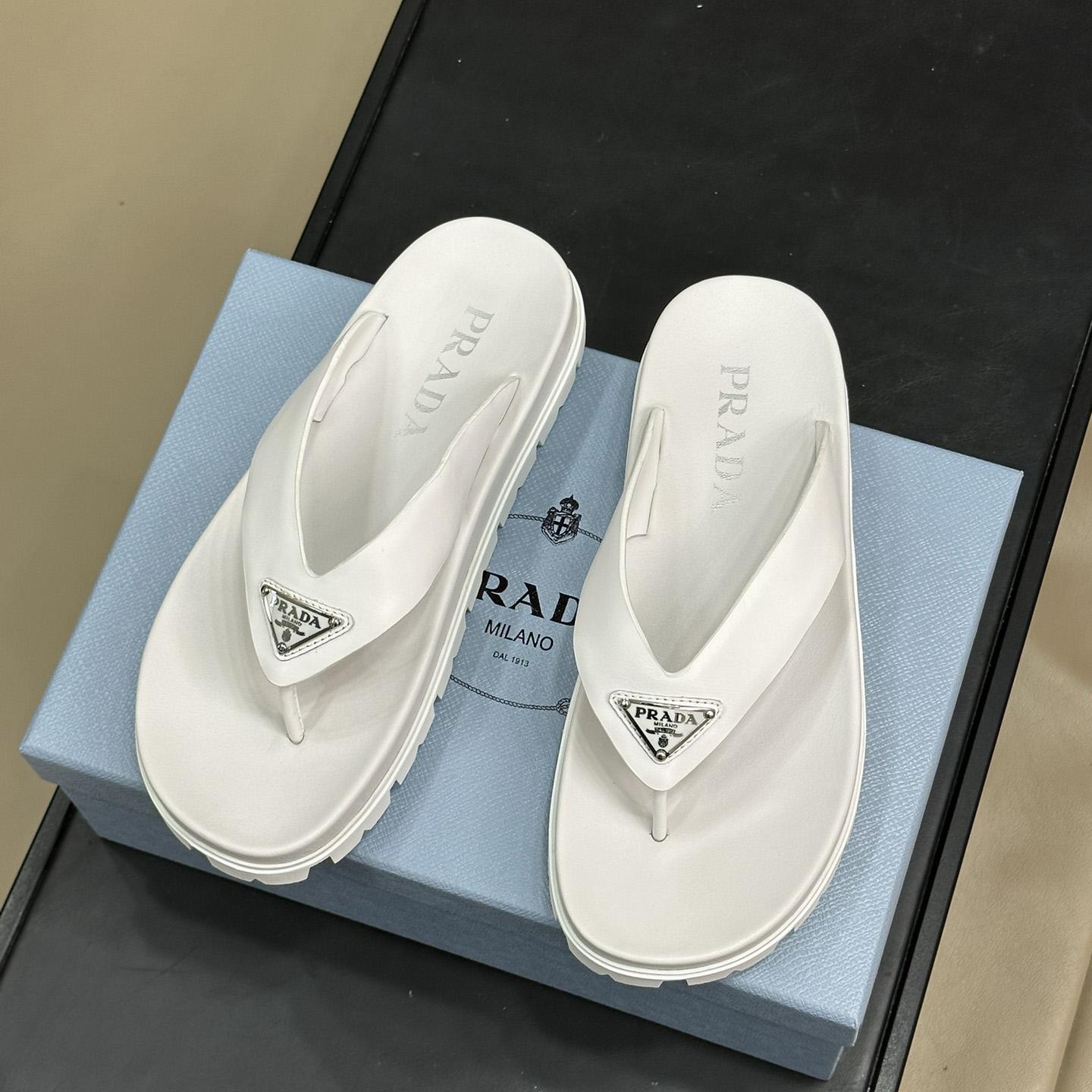 Prada Rubber Thong Sandals - DesignerGu