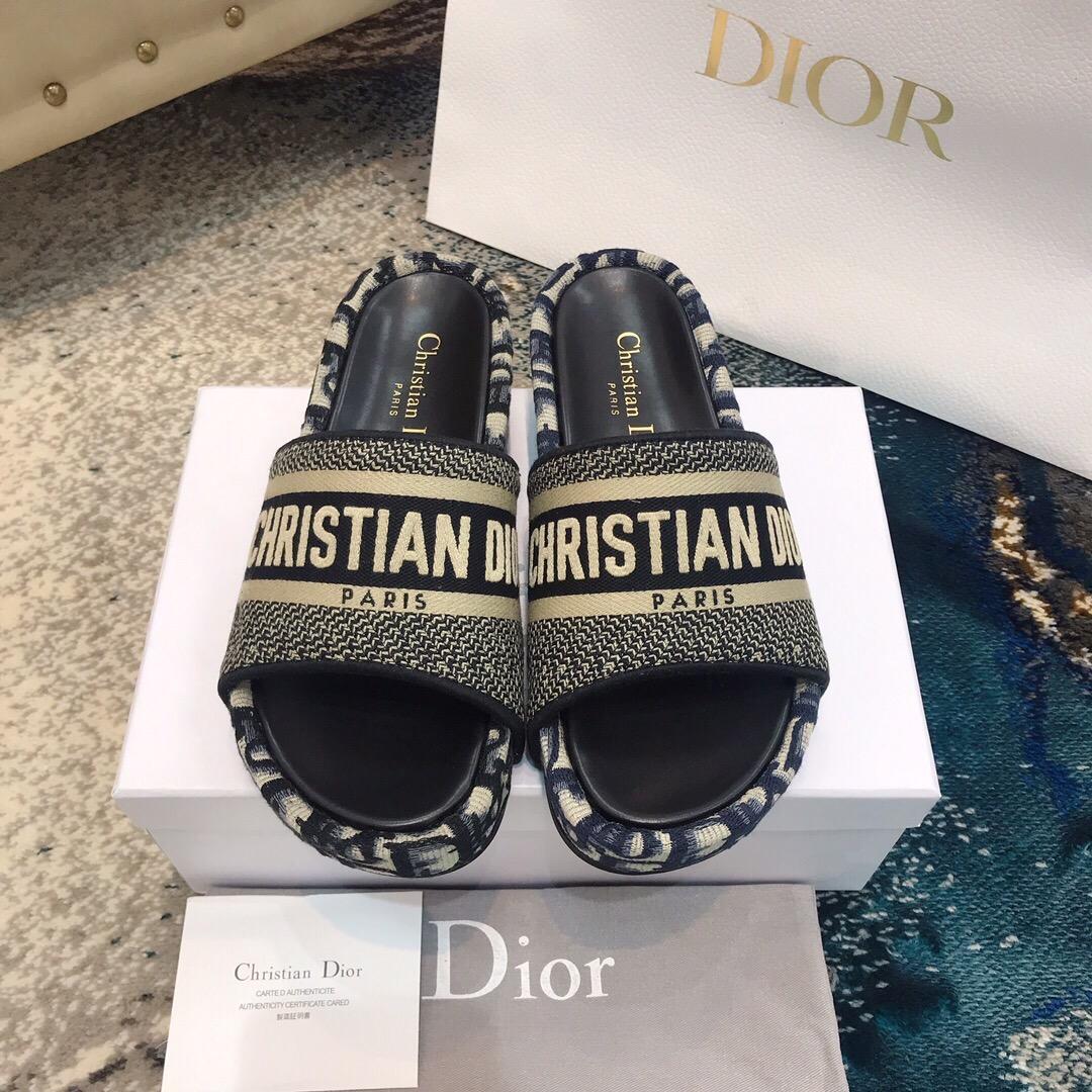 Dior Oblique D-Way Platform Sandals - DesignerGu