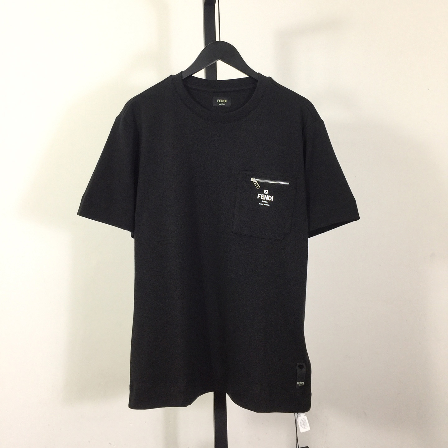 Fendi Black Cotton T-shirt - DesignerGu