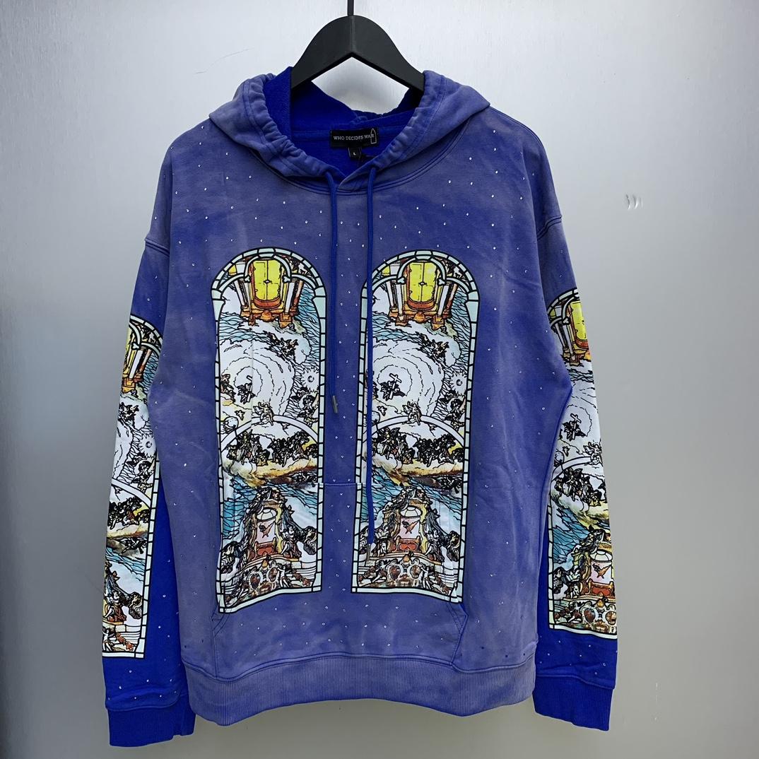 Who Decides War Chalice Embroidered Hooded Sweatshirt - DesignerGu