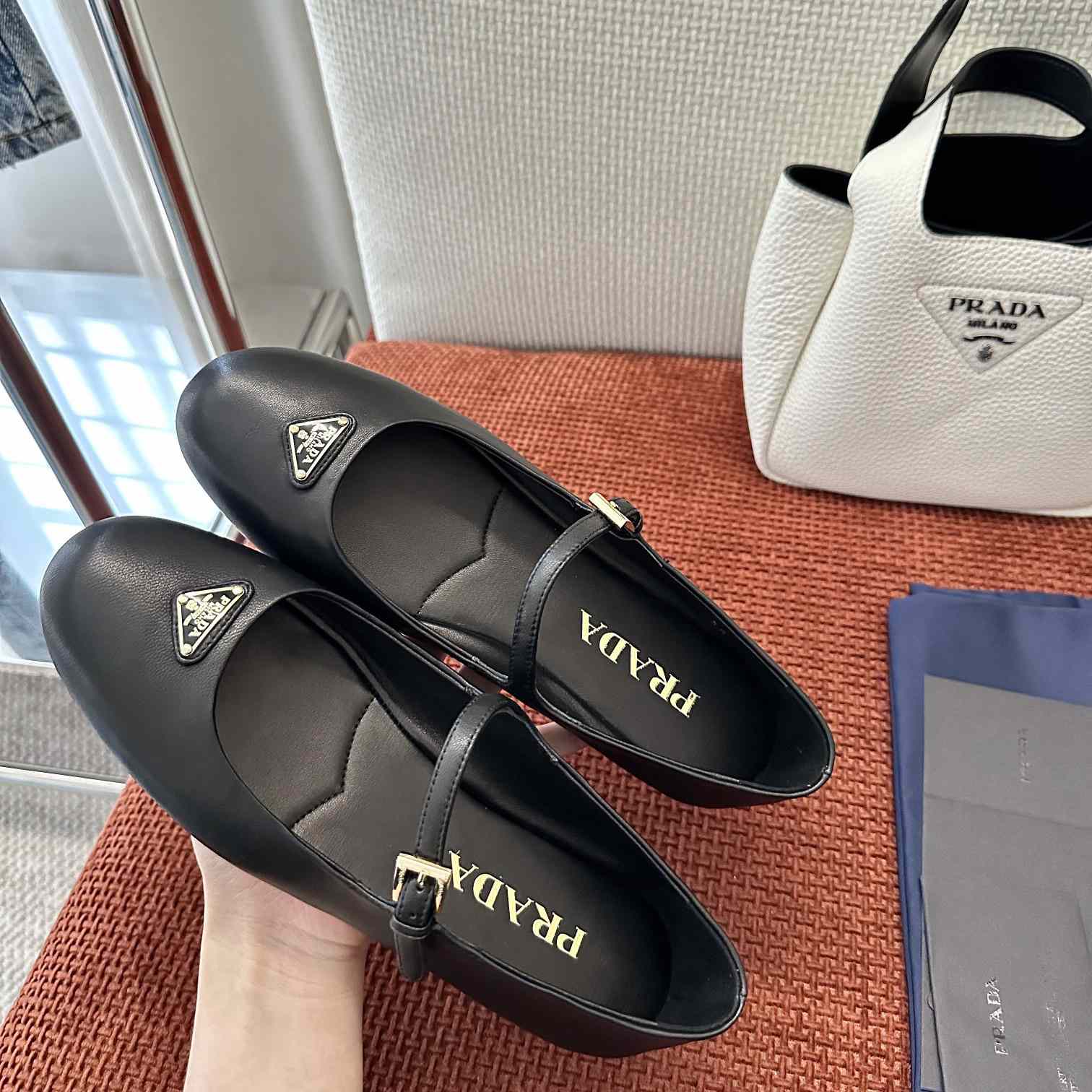 Prada Nappa Leather Ballerinas - DesignerGu