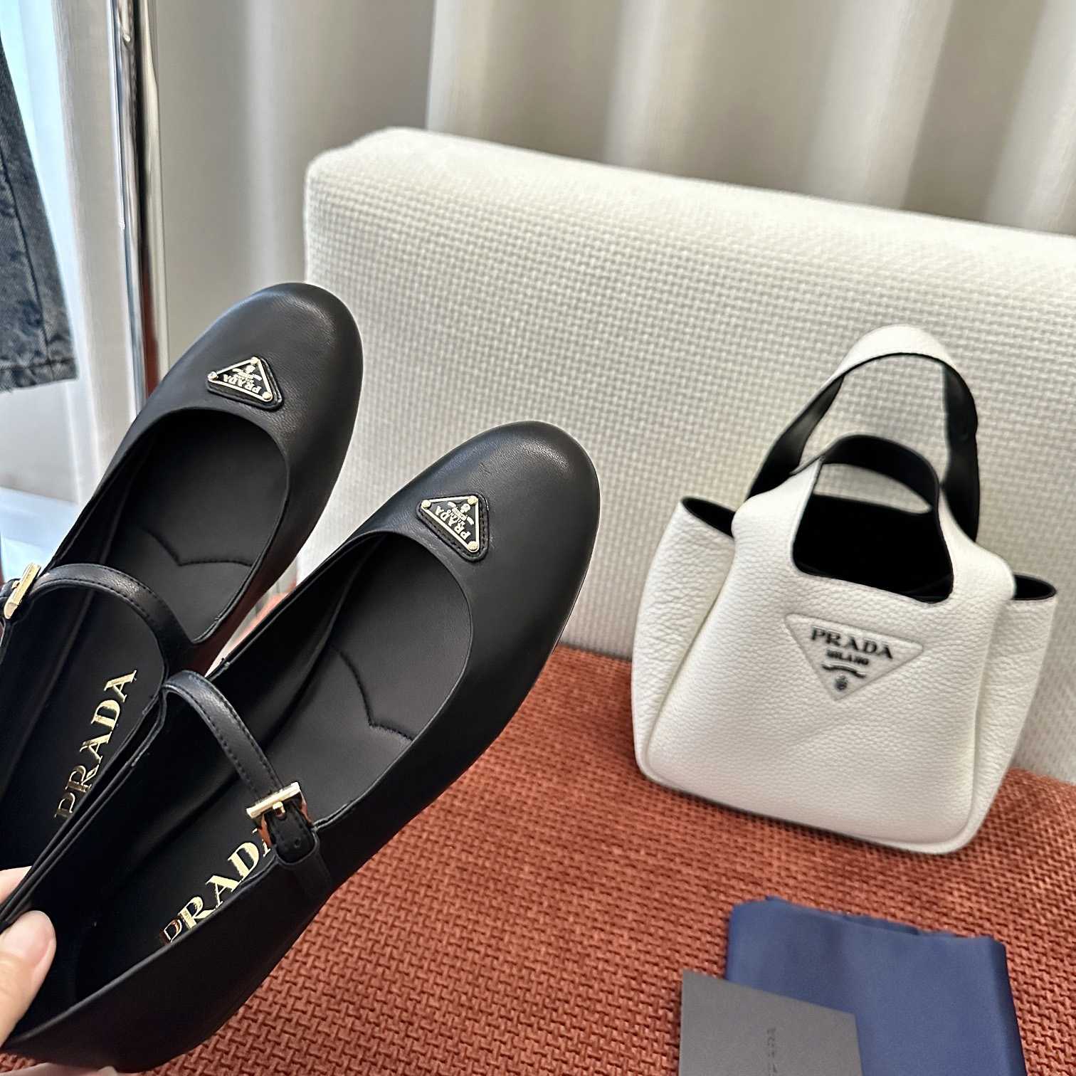 Prada Nappa Leather Ballerinas - DesignerGu