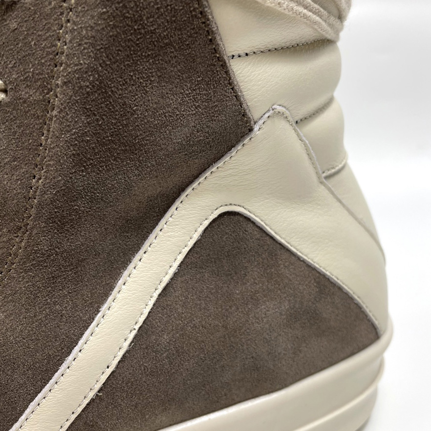 Rick Owens Geobasket Lace-up Suede High-top Trainers - DesignerGu