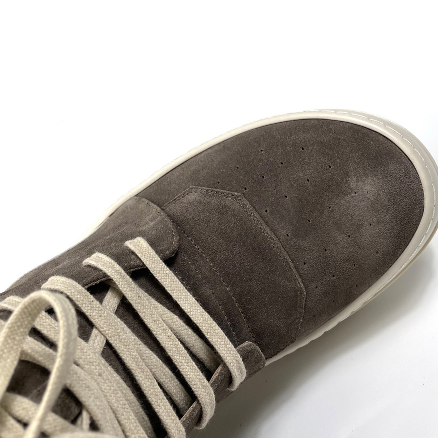 Rick Owens Geobasket Lace-up Suede High-top Trainers - DesignerGu