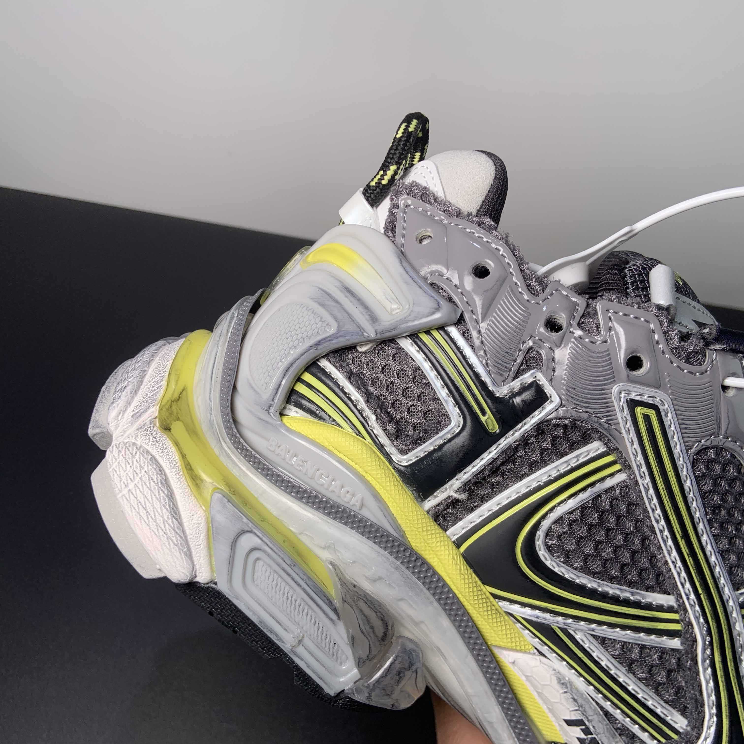 Balenciaga Runner Sneaker In Grey/Yellow And White - DesignerGu