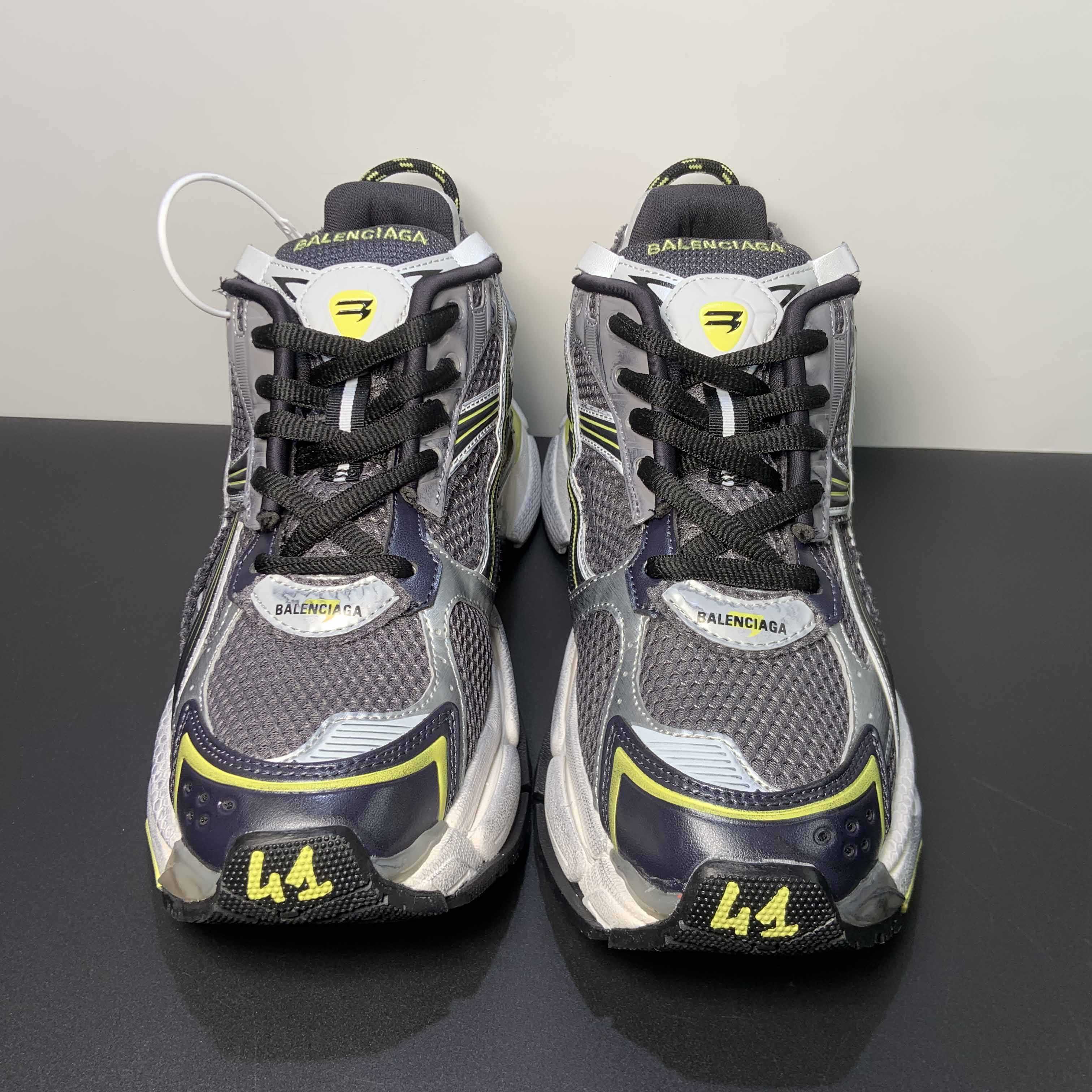 Balenciaga Runner Sneaker In Grey/Yellow And White - DesignerGu