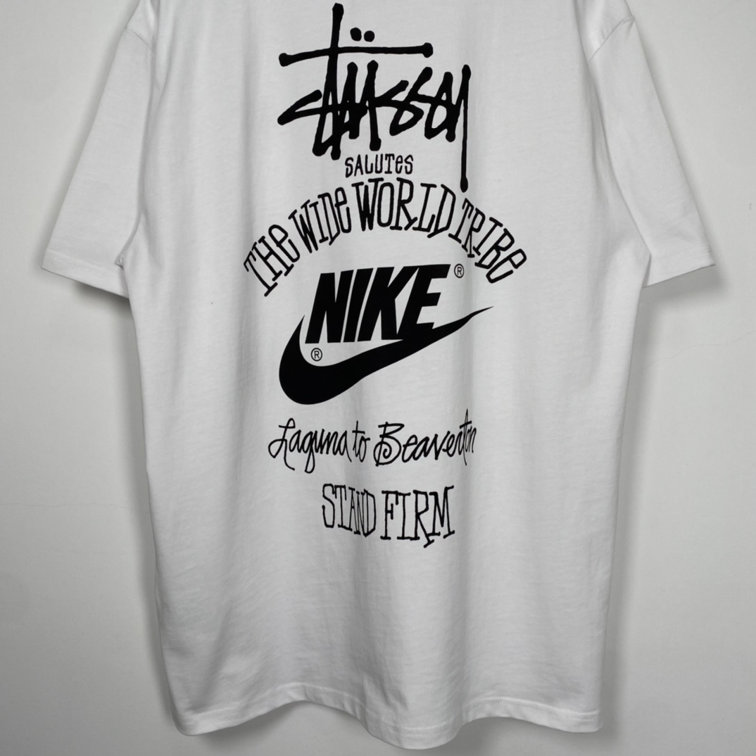 Nike x Stussy The Wide World Tribe T-Shirt - DesignerGu