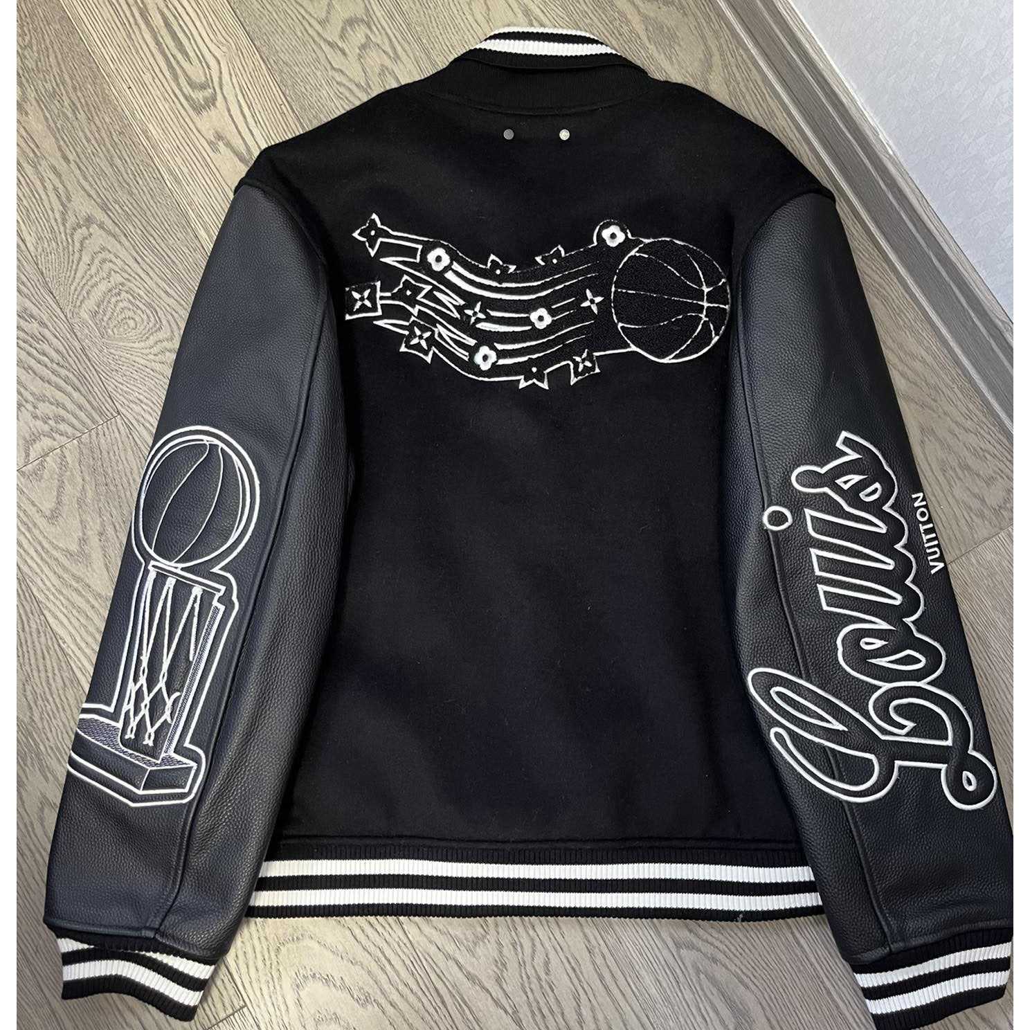 Louis Vuitton x NBA Leather Basketball Jacket - DesignerGu